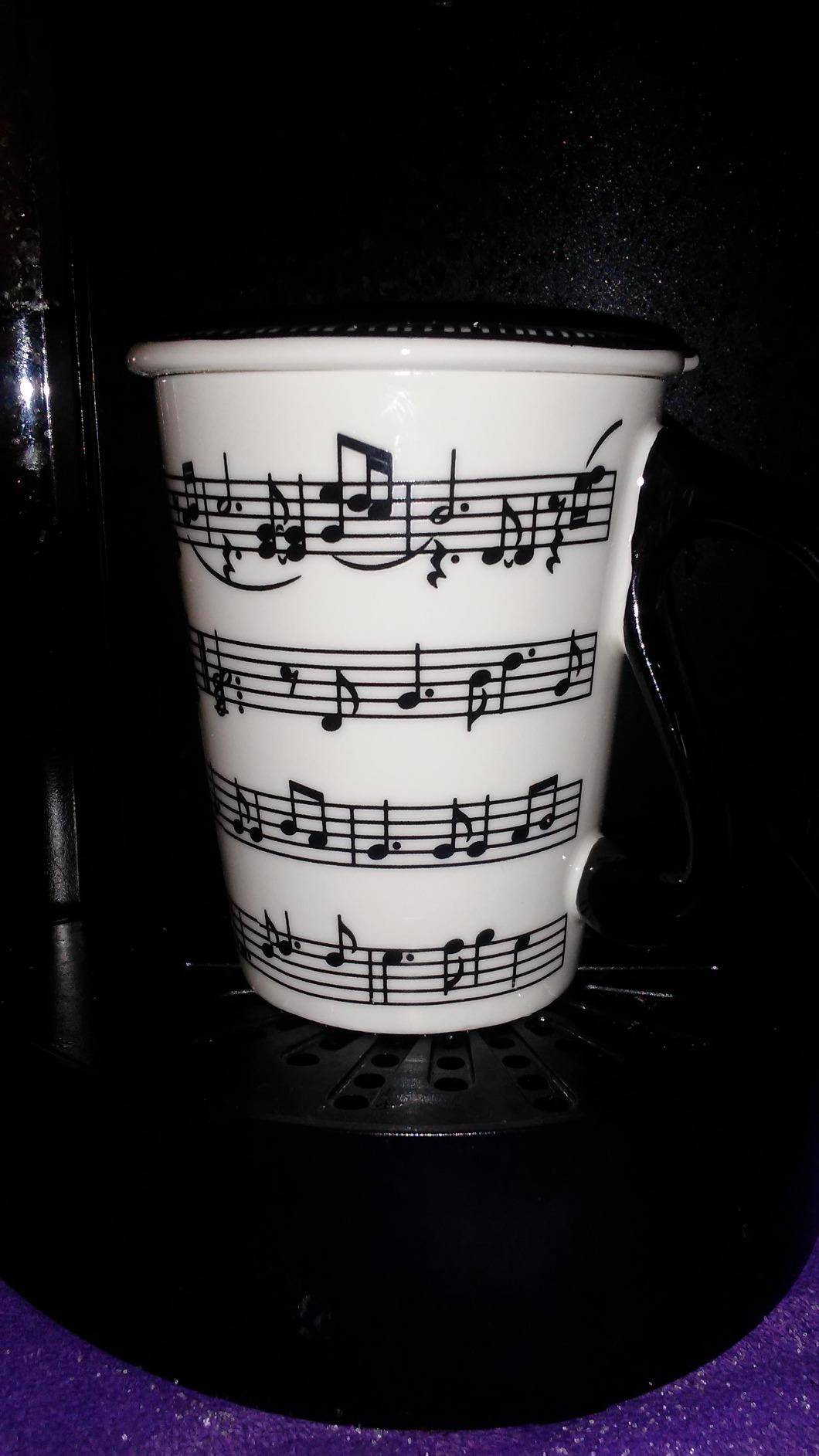 HLJgift Creative Ceramic Musician Coffee Mug Tea Cup with Lid Staves Music Notes as Valentine's Day Gift Teacher Gift customer photo 2