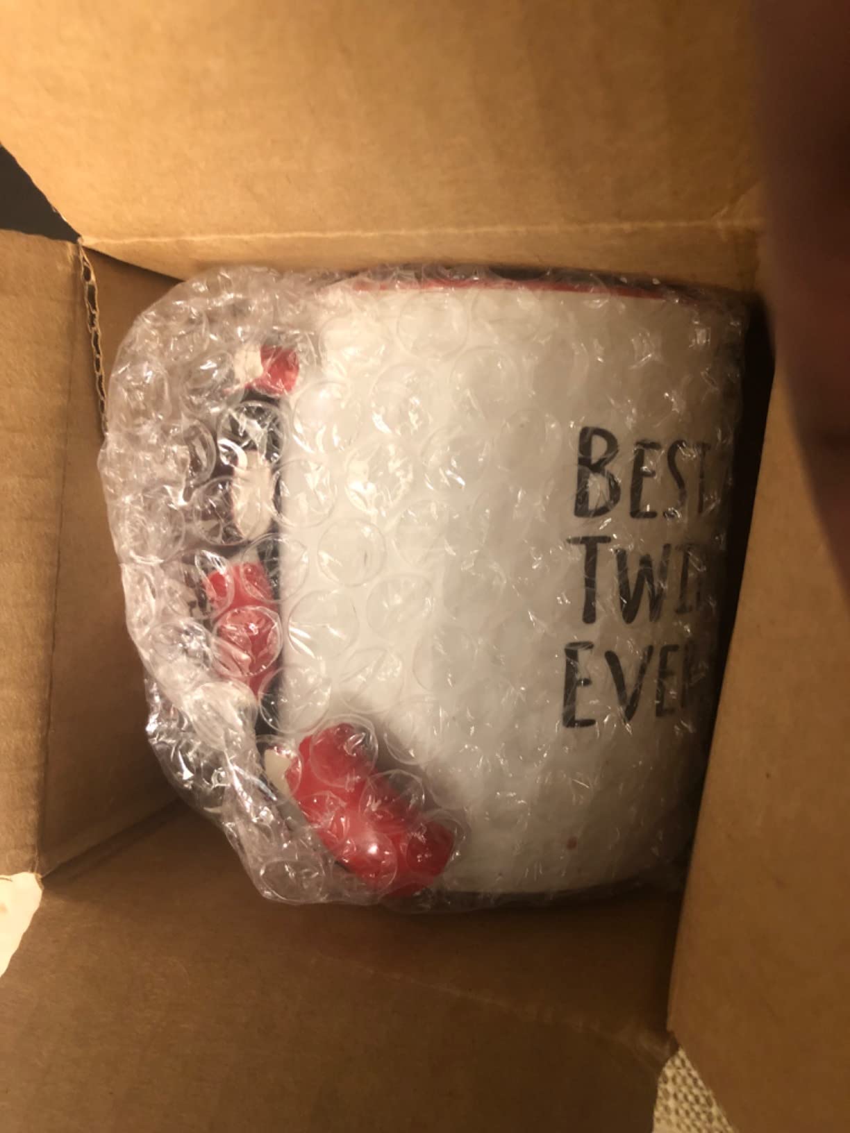 3dRose Best Twin Ever Mug, 11 oz, Red customer photo 1