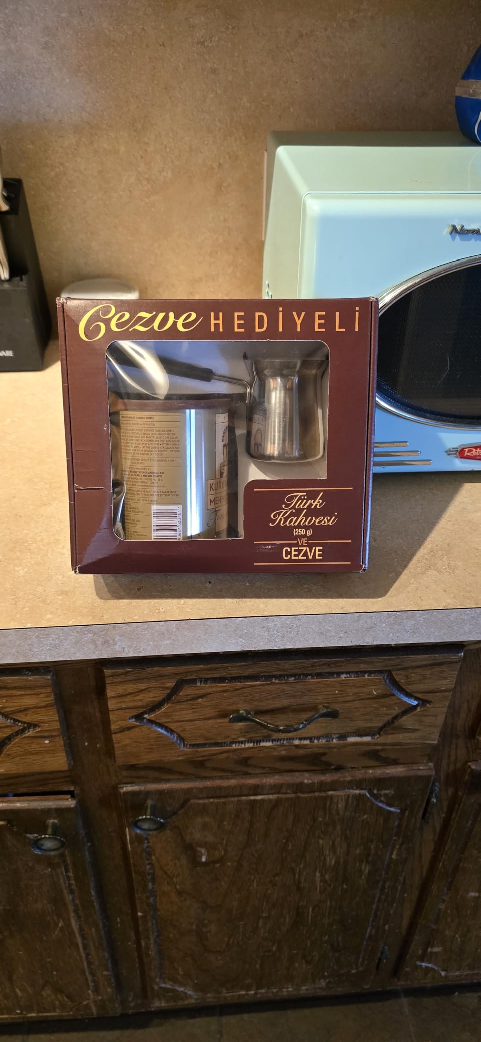 Kurukahveci Mehmet Efendi Turkish Coffee Set Cezve, 100% Arabica, 8.8oz | Finely Roasted Ground Coffee for Cezve, Rich Aroma, Medium, Vegan, Gluten Free, Authentic Turkish Coffee Tradition Since 1871 customer photo 1