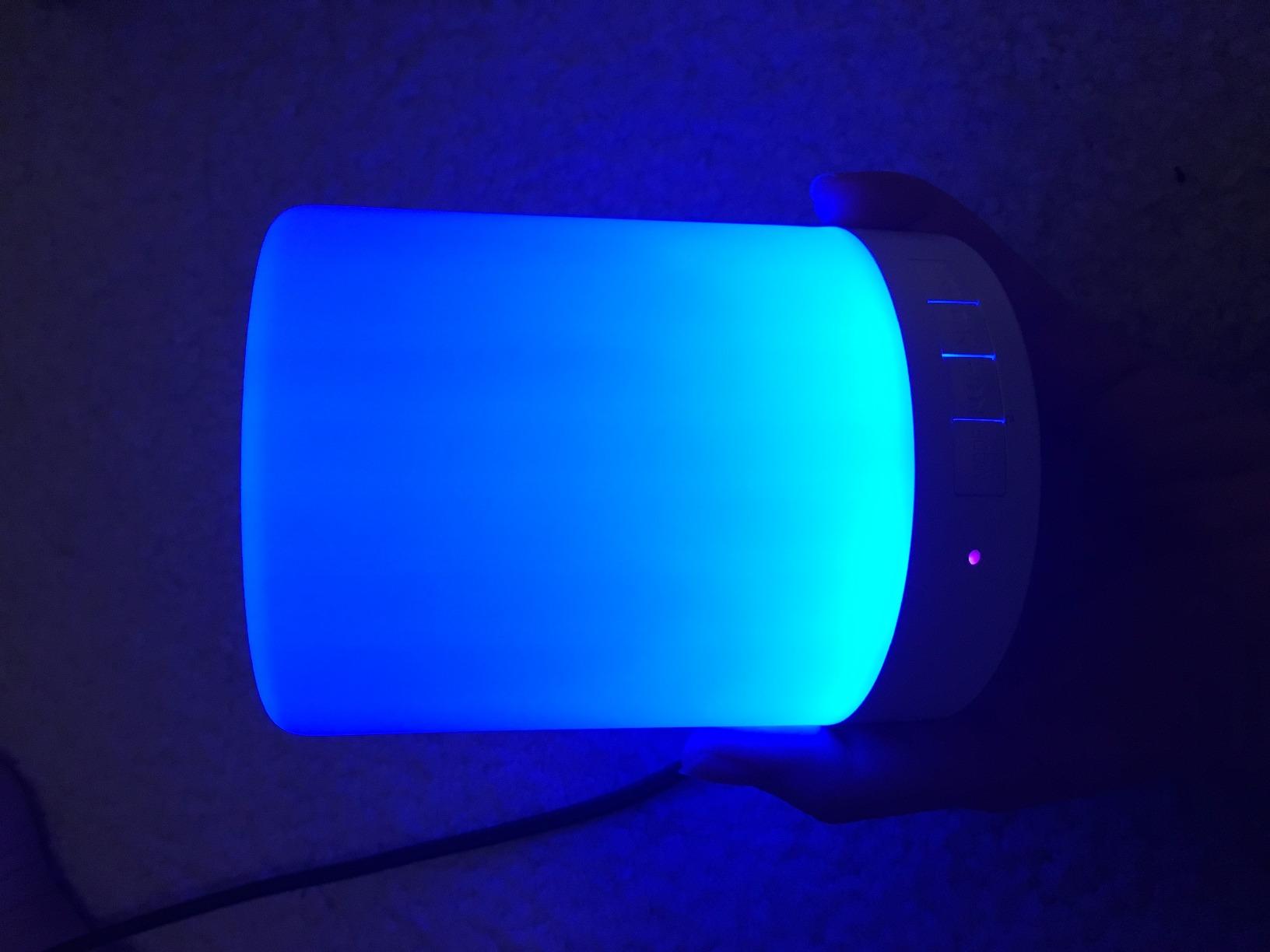 Night Light with Bluetooth Speaker, Touch Lamp Rechargeable Relaxing Cool | Elecstars Small Lamp, Aux Line-in and TF Card Supported, Portable Color Changing, Birthday Holiday Gift for Kids Teens Women. customer photo 1