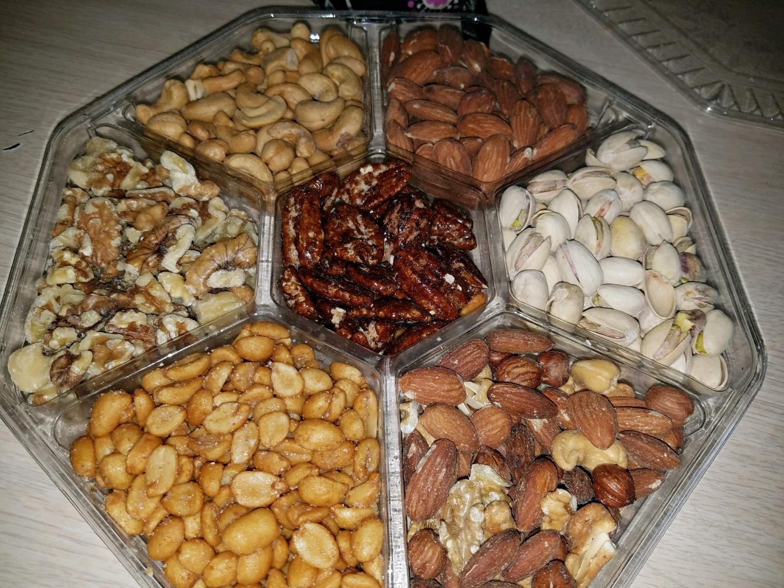 NUT CRAVINGS - Mixed Nuts Gift Basket in Red Gold Box (7 Assortments, 1 LB) customer photo 2