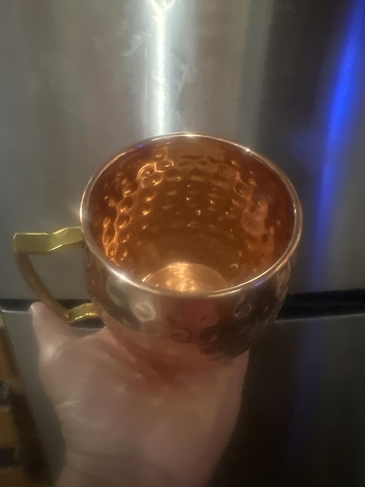 Benicci Moscow Mule Copper Mugs - Set of 4, 100% Handcrafted Food Safe Pure Solid Copper Mugs - 16 oz Gift Set with Premium Quality Cocktail Straws and Jigger customer photo 1