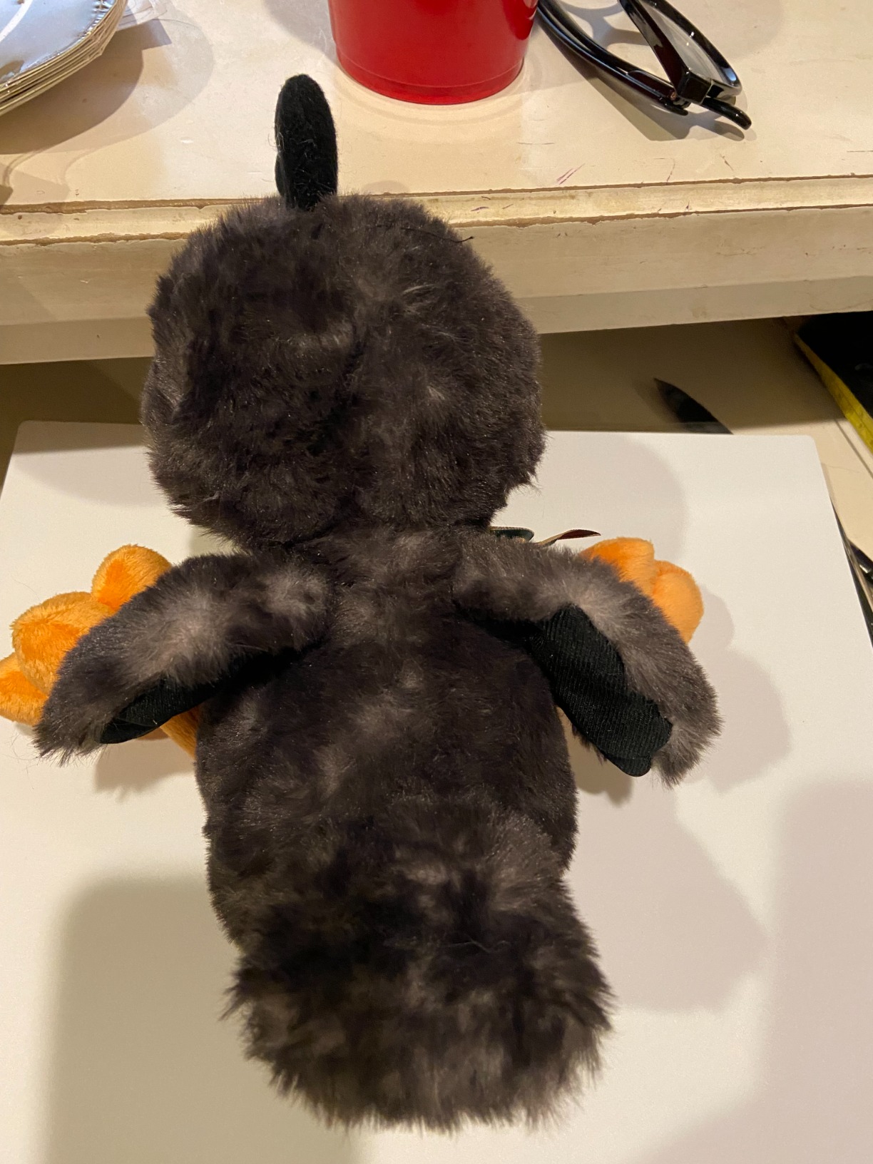 DolliBu Sitting Crow Plush - Super Soft Stuffed Animal Bird for Boys and Girls, Cute Wildlife black bird Crow Toy, Adorable Crow Stuffed Animal Gift for Baby, Kids, Teens and Adults - 9.5 Inches customer photo 2