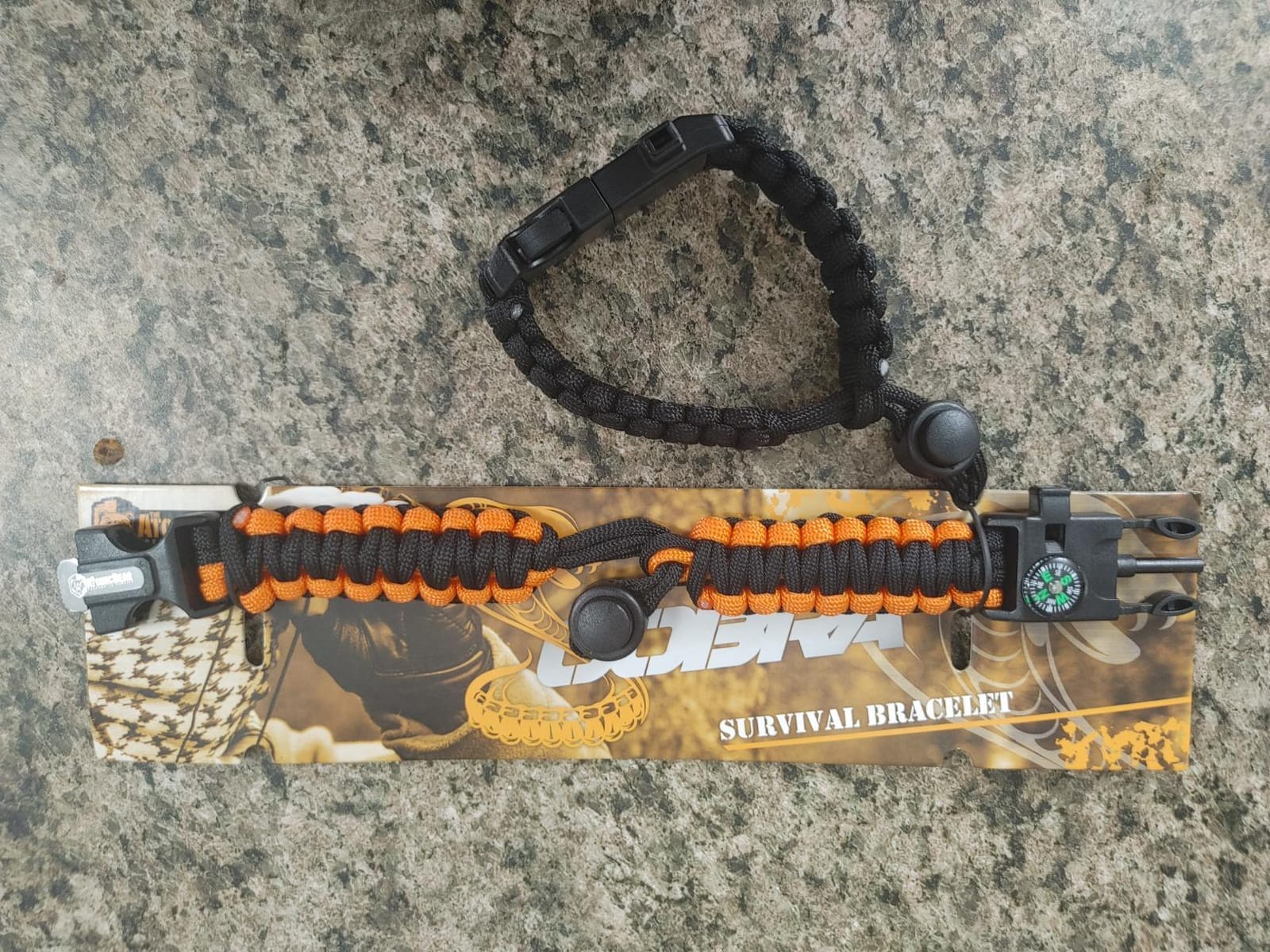 Atomic Bear Paracord Bracelet 2-Pack Adjustable Fire Starter Whistle for Hiking Camping customer photo 2