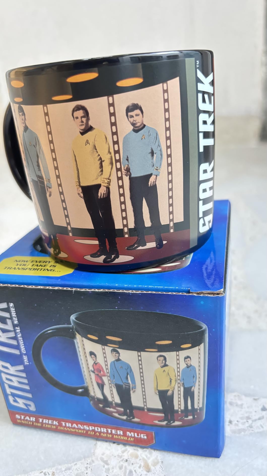 Unemployed Philosophers Guild Star Trek Transporter Heat Transforming Mug - Hot Coffee Beams Down Kirk, Spock, McCoy, and Uhura, 14oz customer photo 1