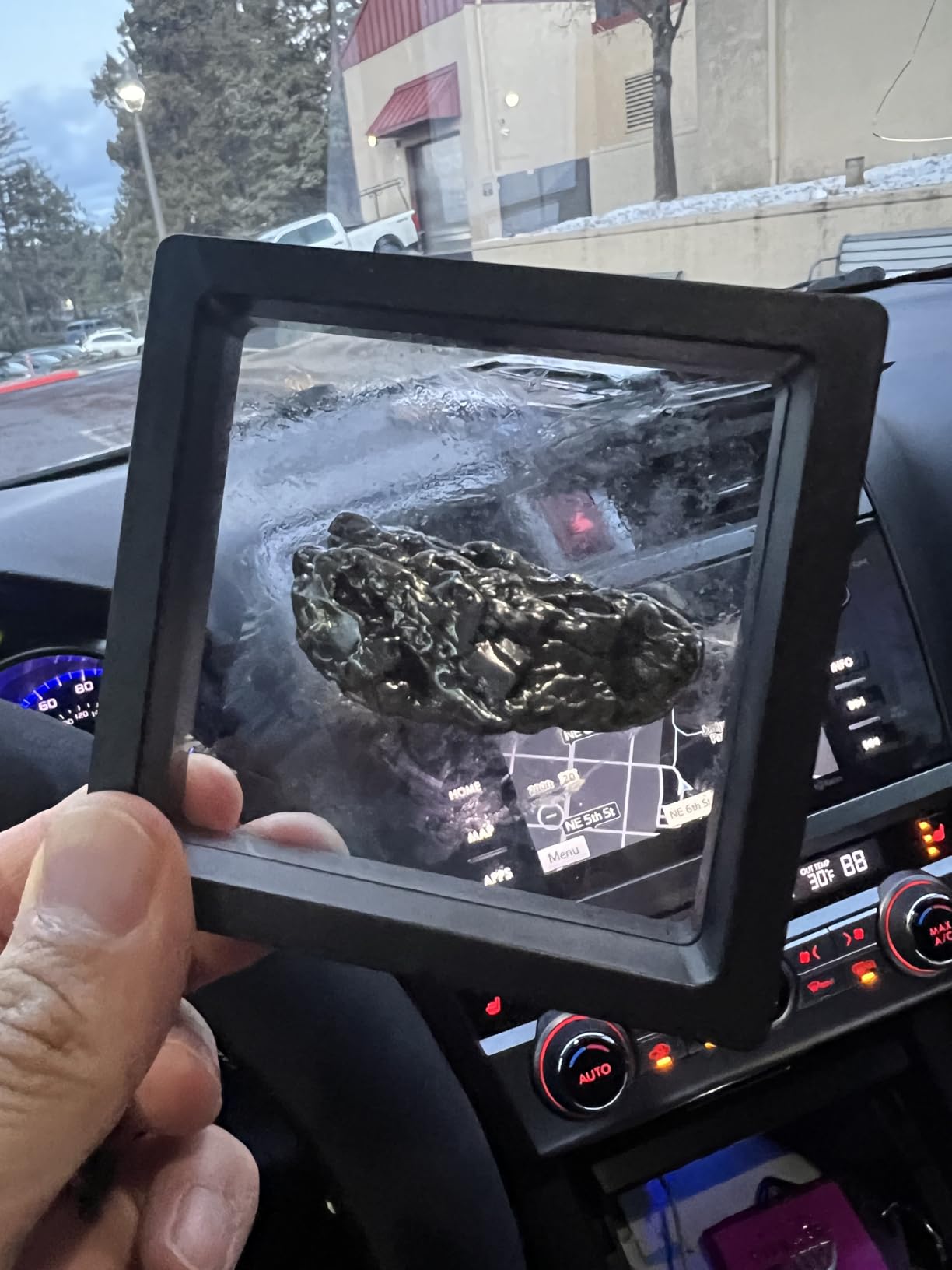 DANCING BEAR Real Meteorite Extra Large (35-55g) Genuine from Campo Del Cielo Argentina, Certificate of Authenticity, Display Stand, ID Card, Space Rock, Assembled in The USA customer photo 1