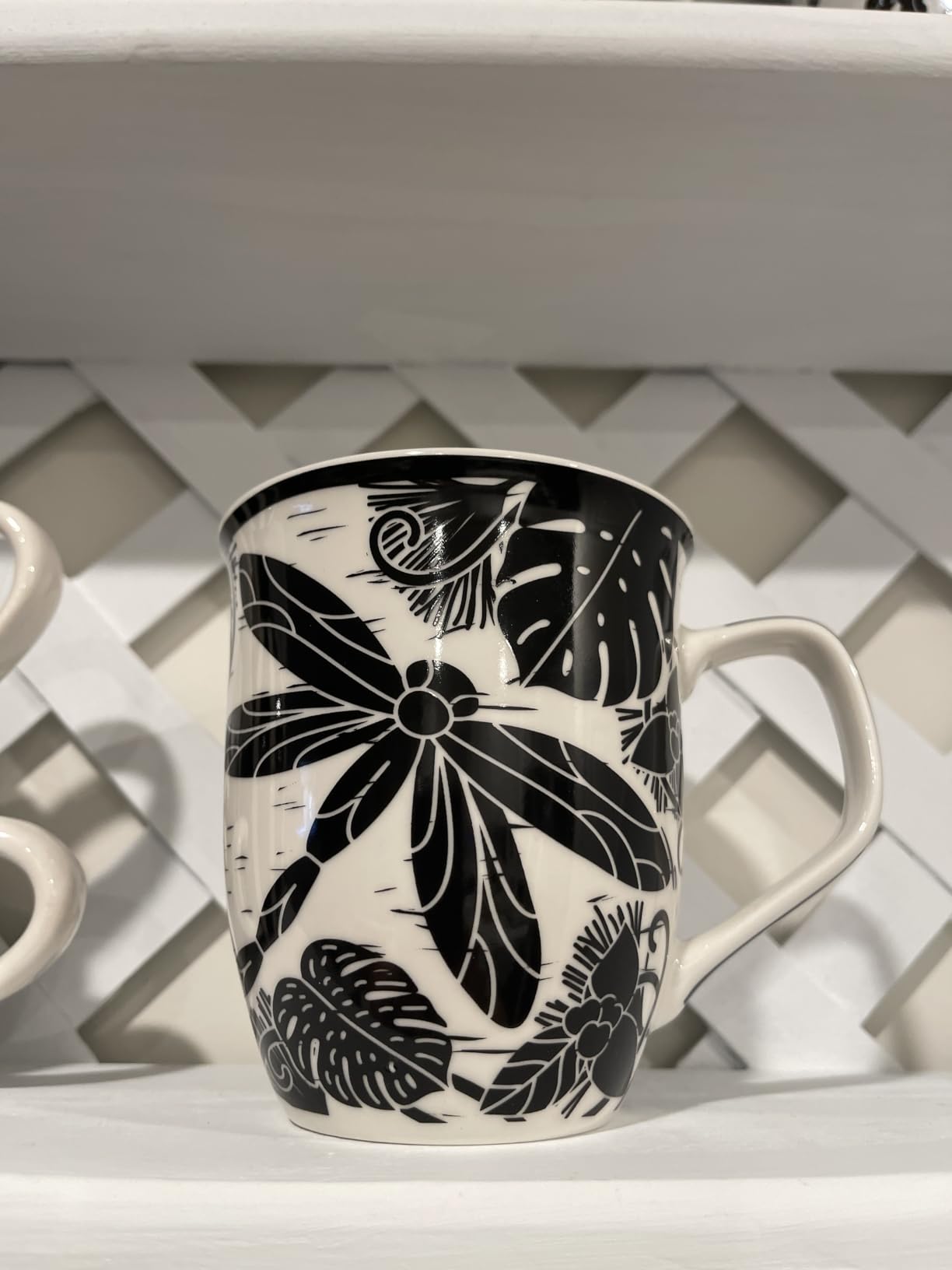 Karma Gifts 14 oz Black and White Boho Mug Horse - Cute Coffee and Tea Mug - Ceramic Coffee Mugs for Women and Men customer photo 2