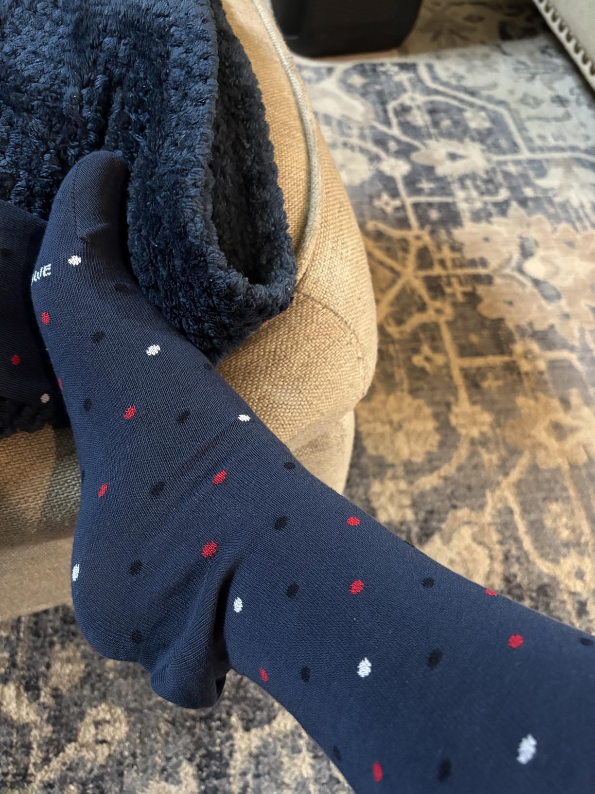 Easton Marlowe Mens Dress Socks - Fun Colorful Socks for Men - Cotton Patterned Fashion Mens Socks 6 Pack customer photo 1