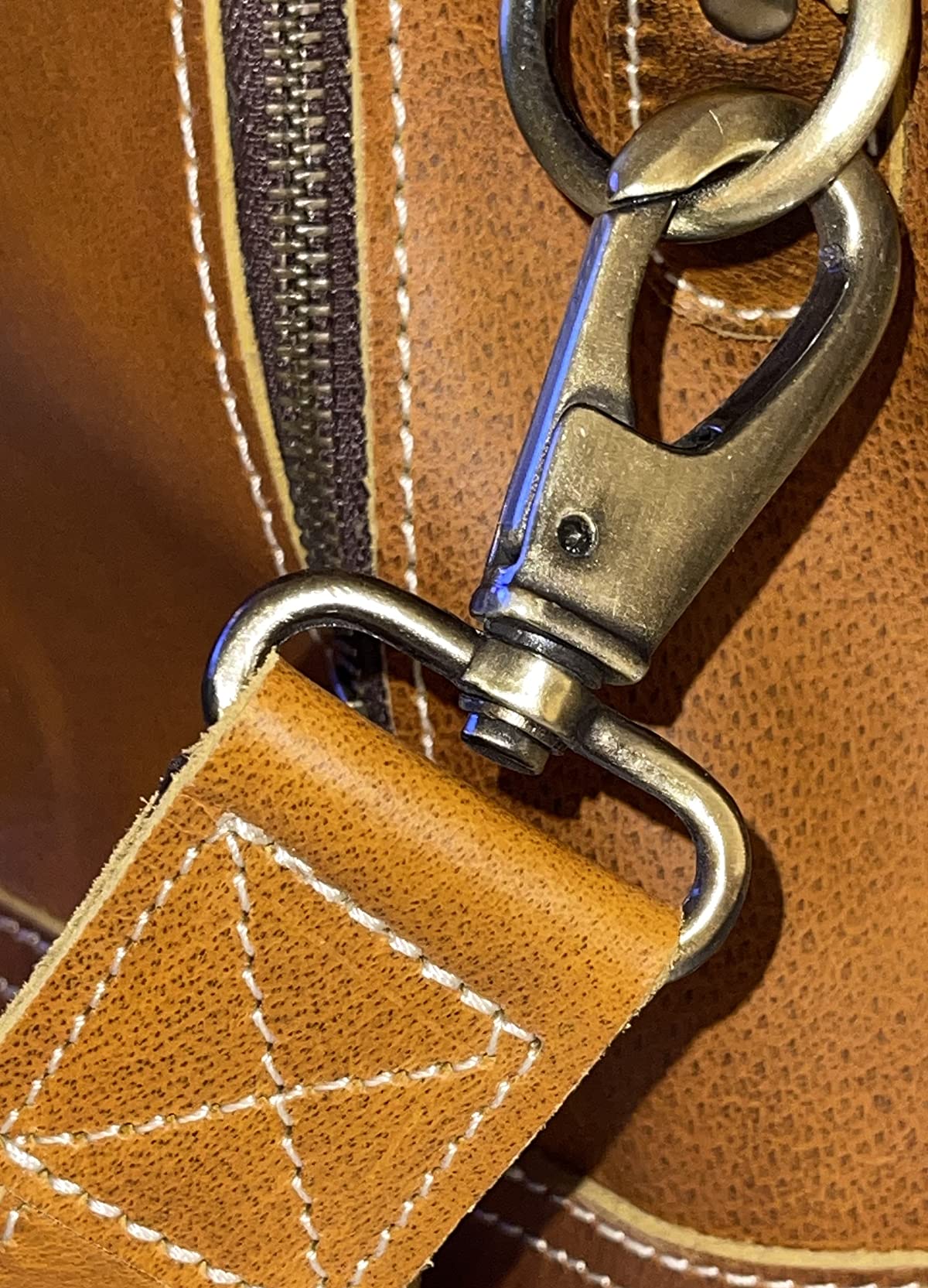 Leather Duffle Bag for Men & Women, Travel Holdall Gym Sports Bag customer photo 1