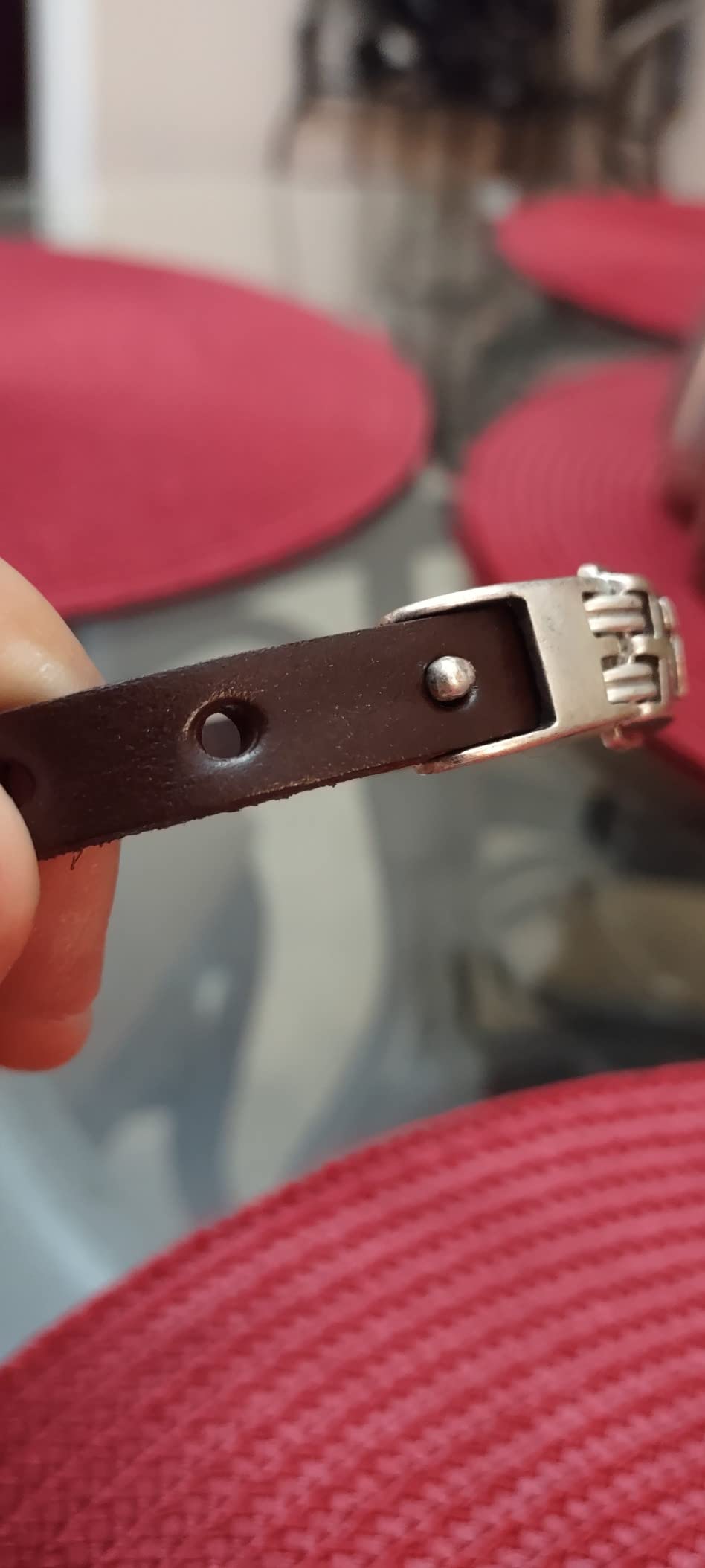 Genuine Leather Shema Israel Bracelet Men Boys Adjustable Jewish Gift | Genuine leather and pewter charm bracelet worn as a daily statement of Jewish identity and pride customer photo 2