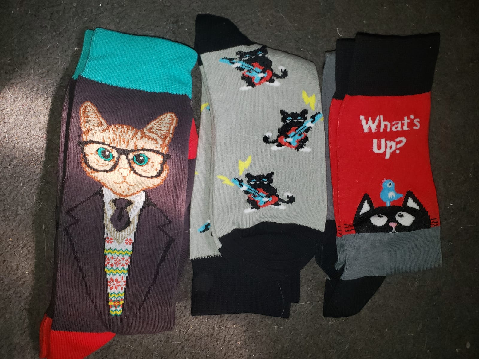 Cansok Men's 2/4 Packs Funny Crazy Novelty Dress Crew Socks customer photo 1