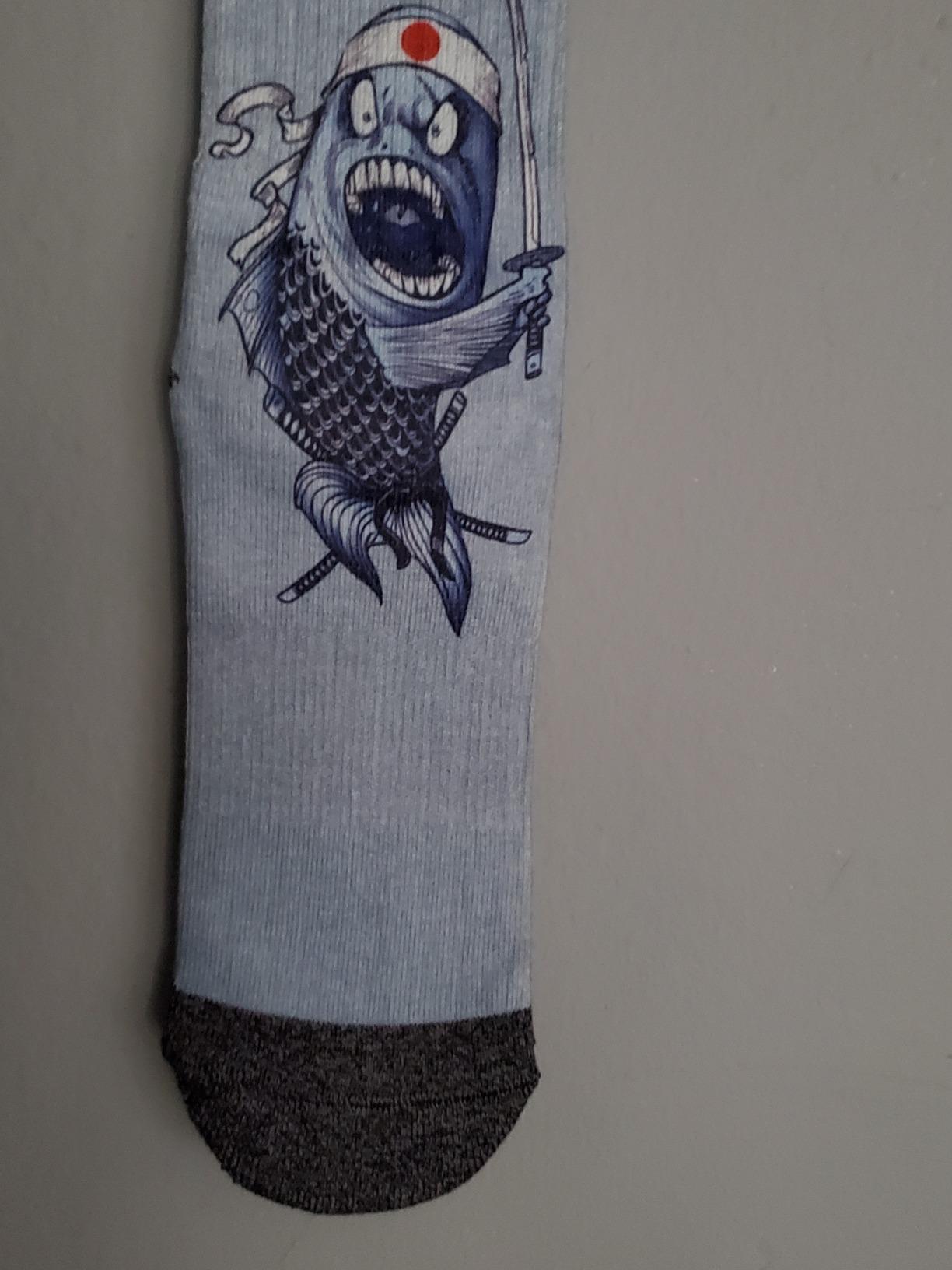 Men's Fish and Ocean Animal Socks, Adult customer photo 1