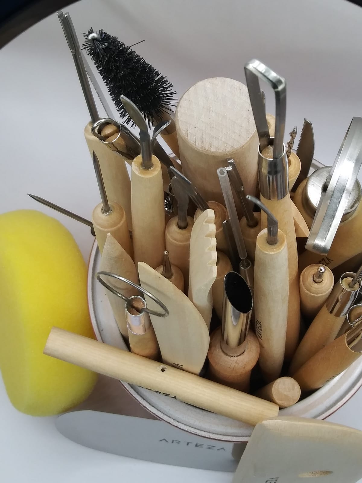 ARTEZA Pottery & Sculpting Tools, 42-Piece Clay Tools Set with Wooden Handles & Steel Tips customer photo 1