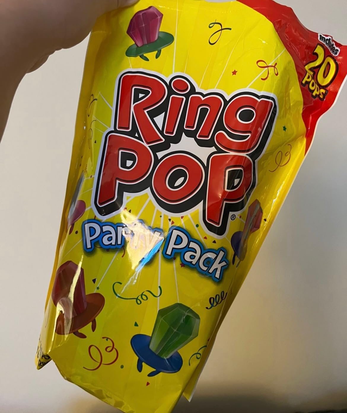 Ring Pop Lollipops - Bulk Candy Individually Wrapped Suckers Variety | Party Pack- 20 Count w/Assorted Flavors - Hard Candy for Party Favors, Kids & Goodie Bag Stuffers customer photo 2