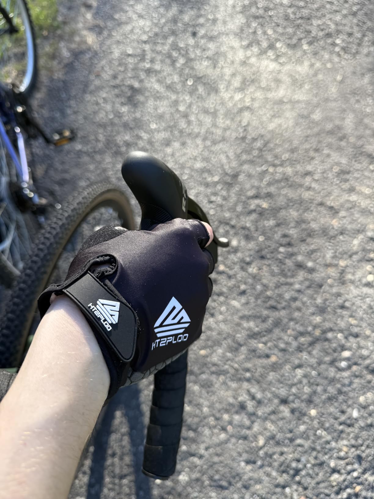 Bike Gloves for Men Women with Anti-Slip Shock-Absorbing Pad, Light Weight Half-Finger Cycling Gloves customer photo 2