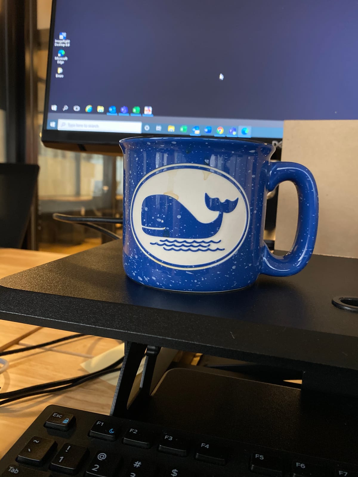 Blue Whale Ceramic Engraved Beach Coffee Mug, 16 oz customer photo 1