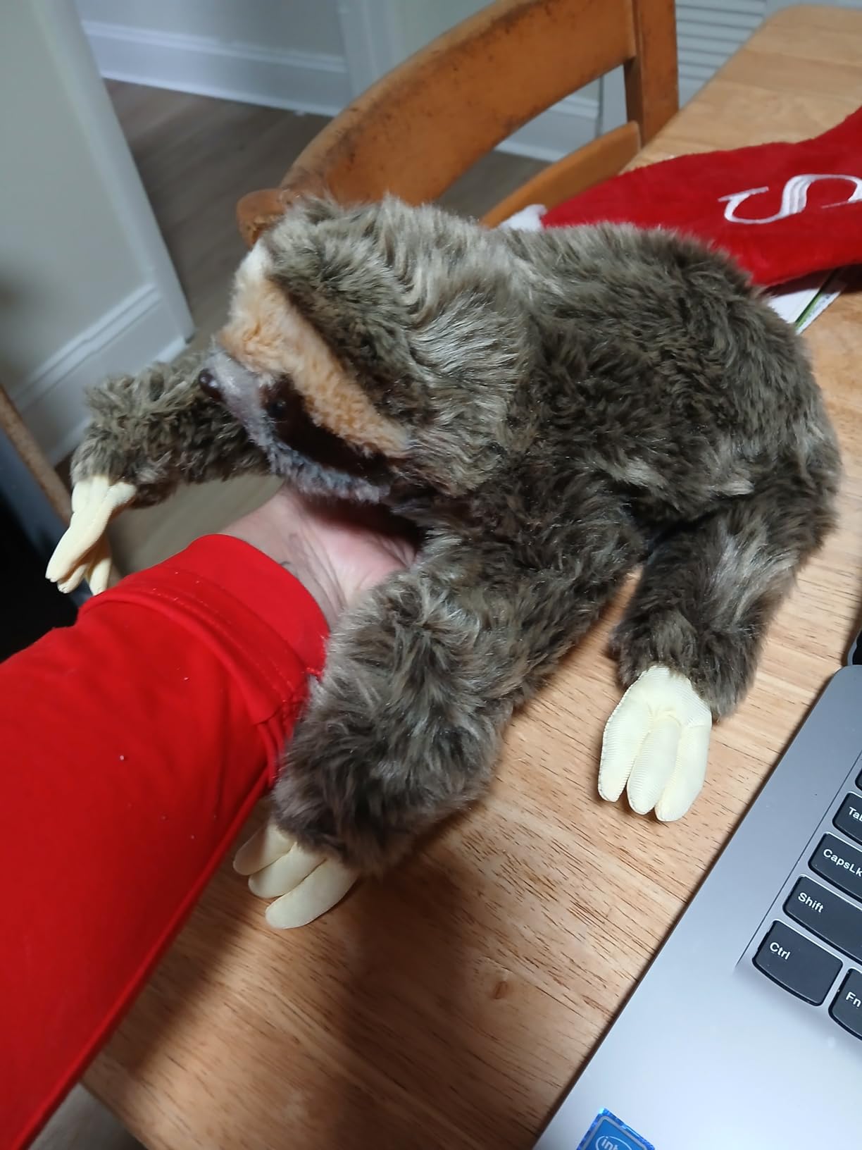 Very Soft Three Toed Sloth Plush Stuffed Animal Toy 12.5 inch customer photo 1