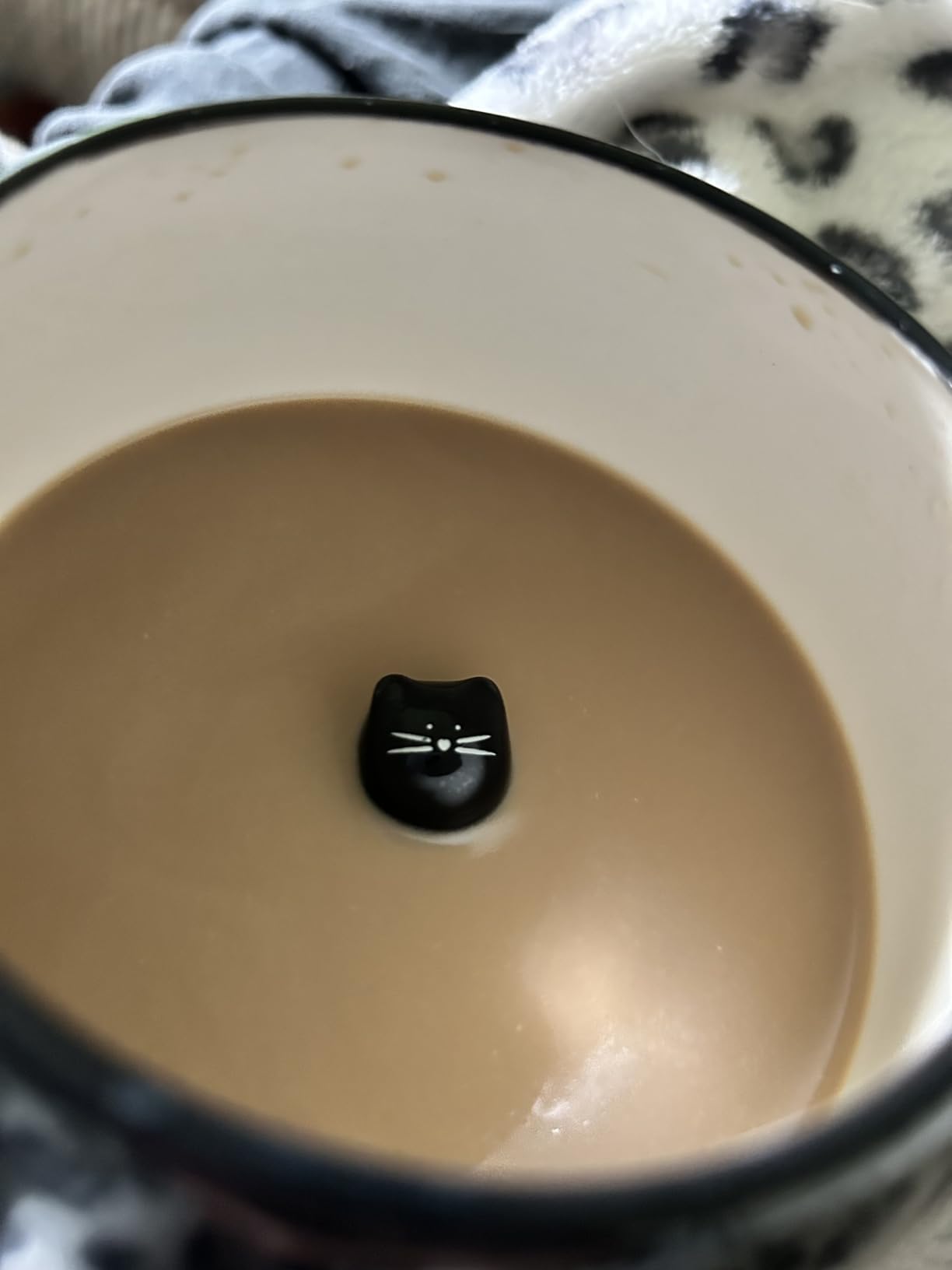 Koolkatkoo Cute Ceramic Cat Coffee Mug 12 oz Cat Lovers Kitty Tea Mugs Gifts for Women Girls Black customer photo 1