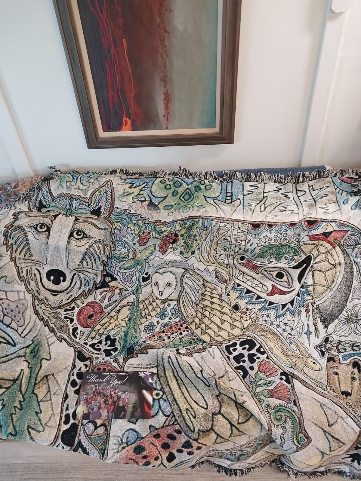Pure Country Weavers Bison Buffalo Blanket - Animal Spirits Totem by Sue Coccia - Gift Tapestry Throw Woven from Cotton - Made in the USA (72x54) customer photo 1