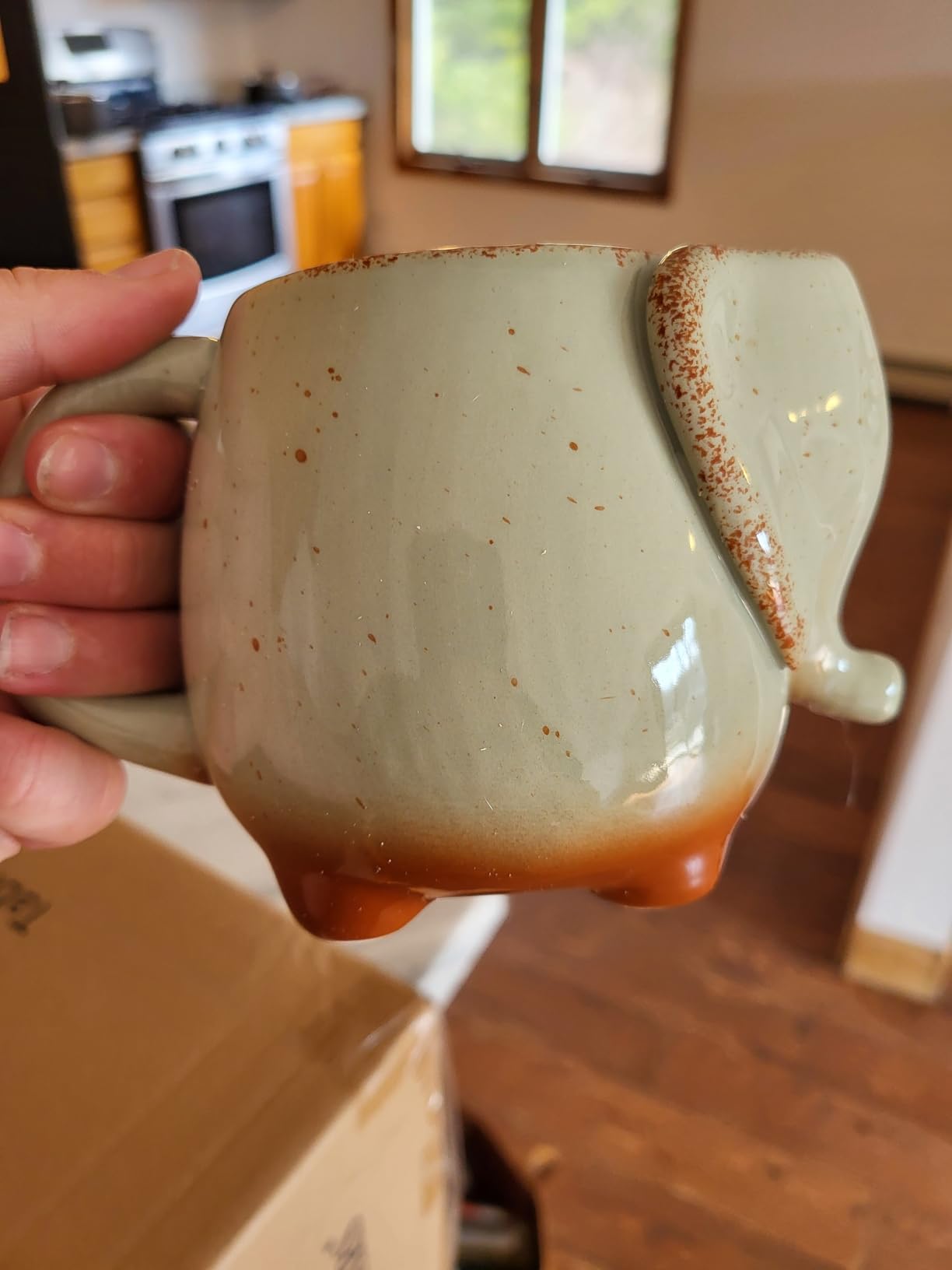 Ceramic 15oz Elephant Tea Mug Green customer photo 2