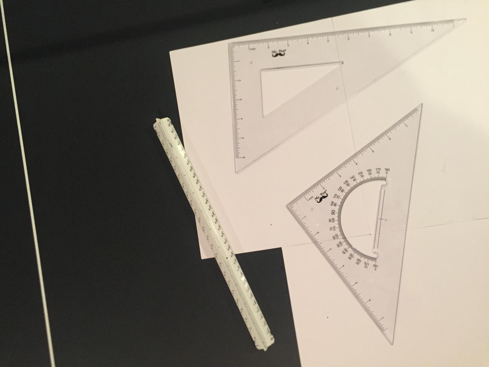 Mr. Pen Architectural Triangular Ruler Set with 12 Inch Triangular Scale | 11 Inch 30/60 and 8 Inch 45/90 Triangles customer photo 1
