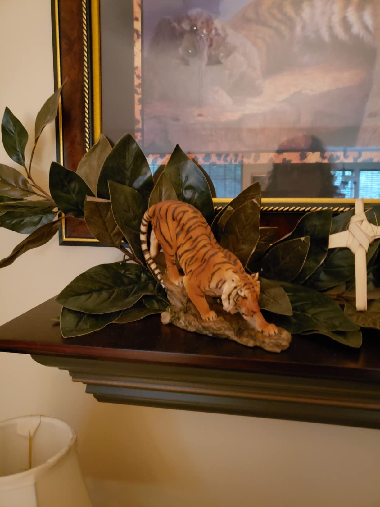 Ebros Gift Prowling Orange Bengal Tiger On Rocky Grounds Figurine 7.25
