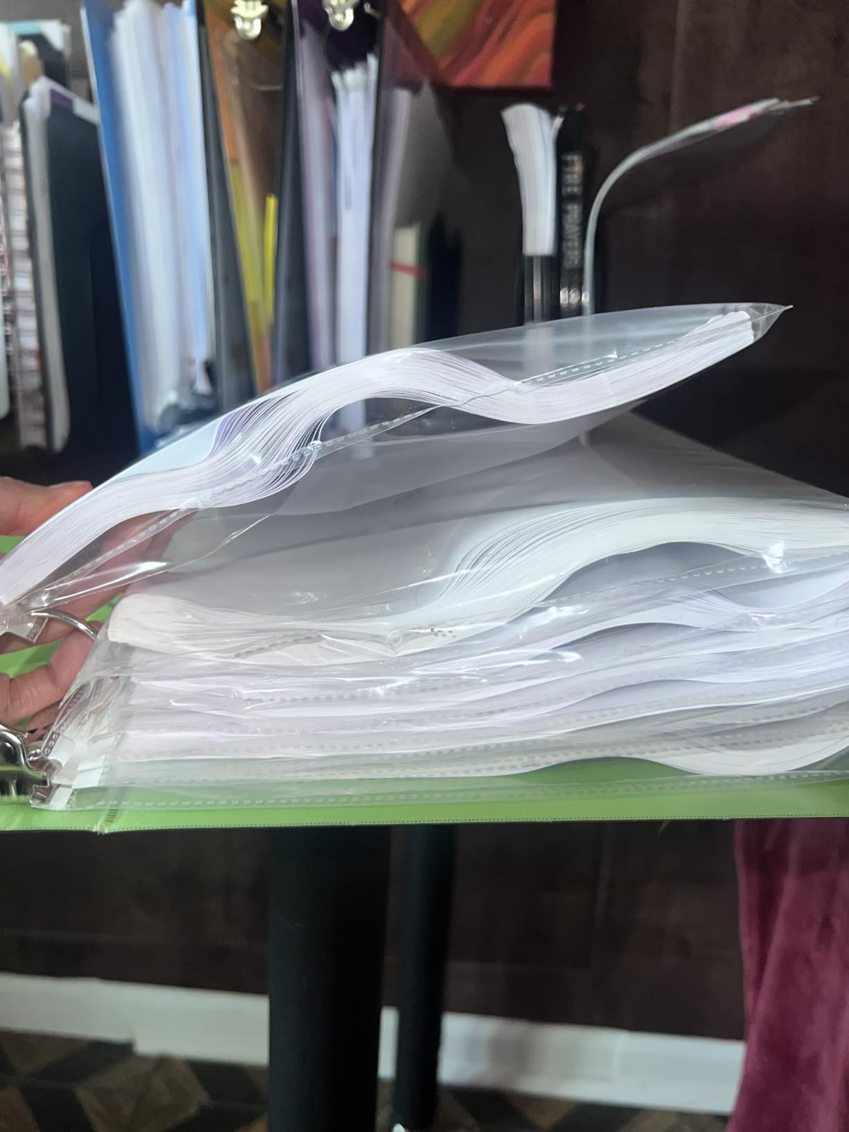 Samsill 100 Pack Heavy Duty Sheet Protectors, Crystal Clear, 8.5x11 Inch Page Protectors for 3 Ring Binder, Letter Size Protectors with Reinforced Holes, Clear Document Sleeve, Top Loading, Acid Free customer photo 2