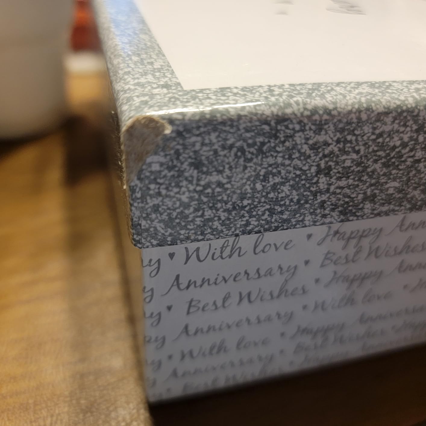 Beautifully Designed 45th Sapphire Wedding Anniversary Set of Ceramic Mugs with Hearts with Keepsake Box customer photo 2