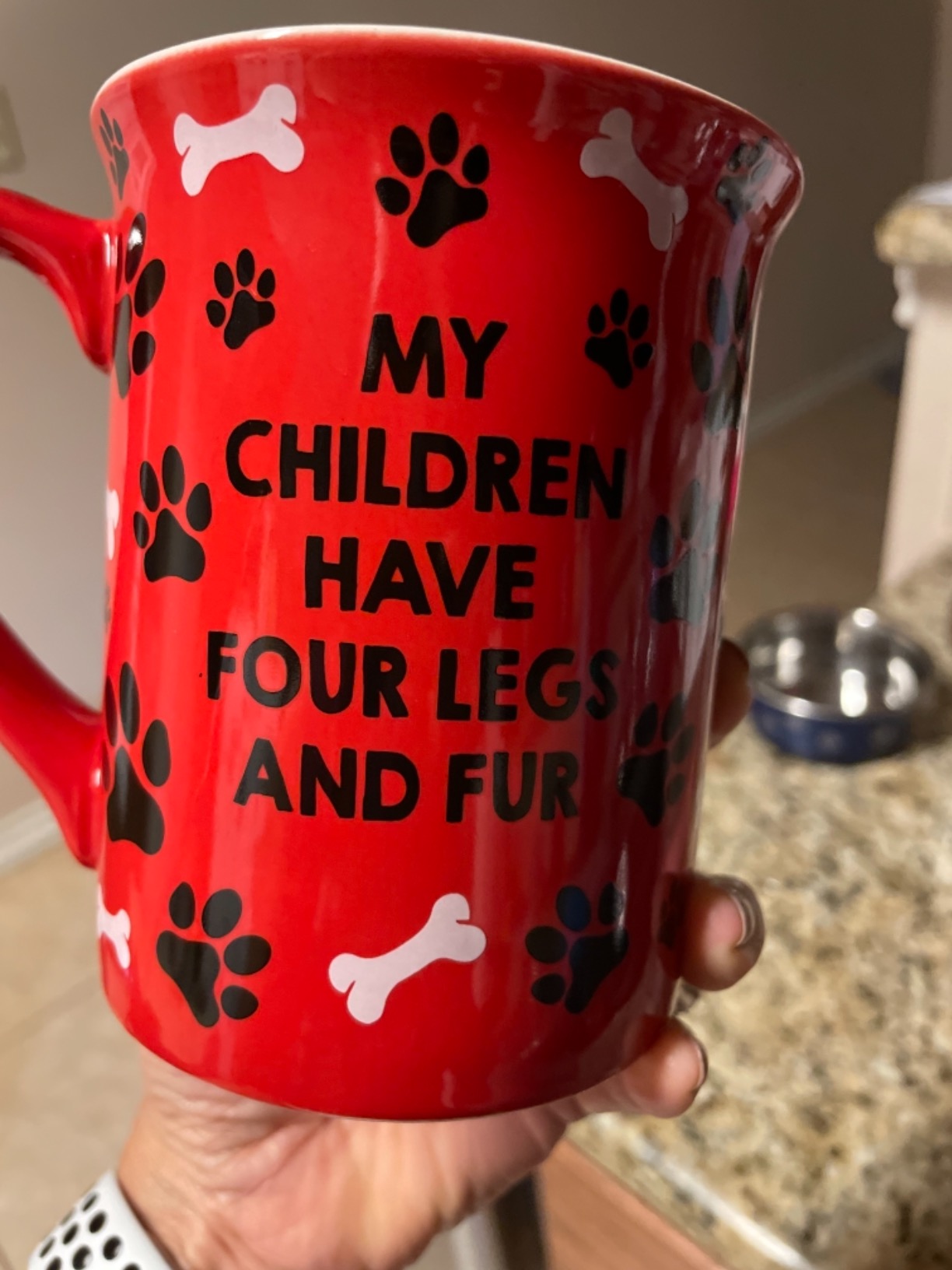 Enesco Our Name Is Mud Dog Father Stoneware Mug, 16 oz, Red customer photo 1