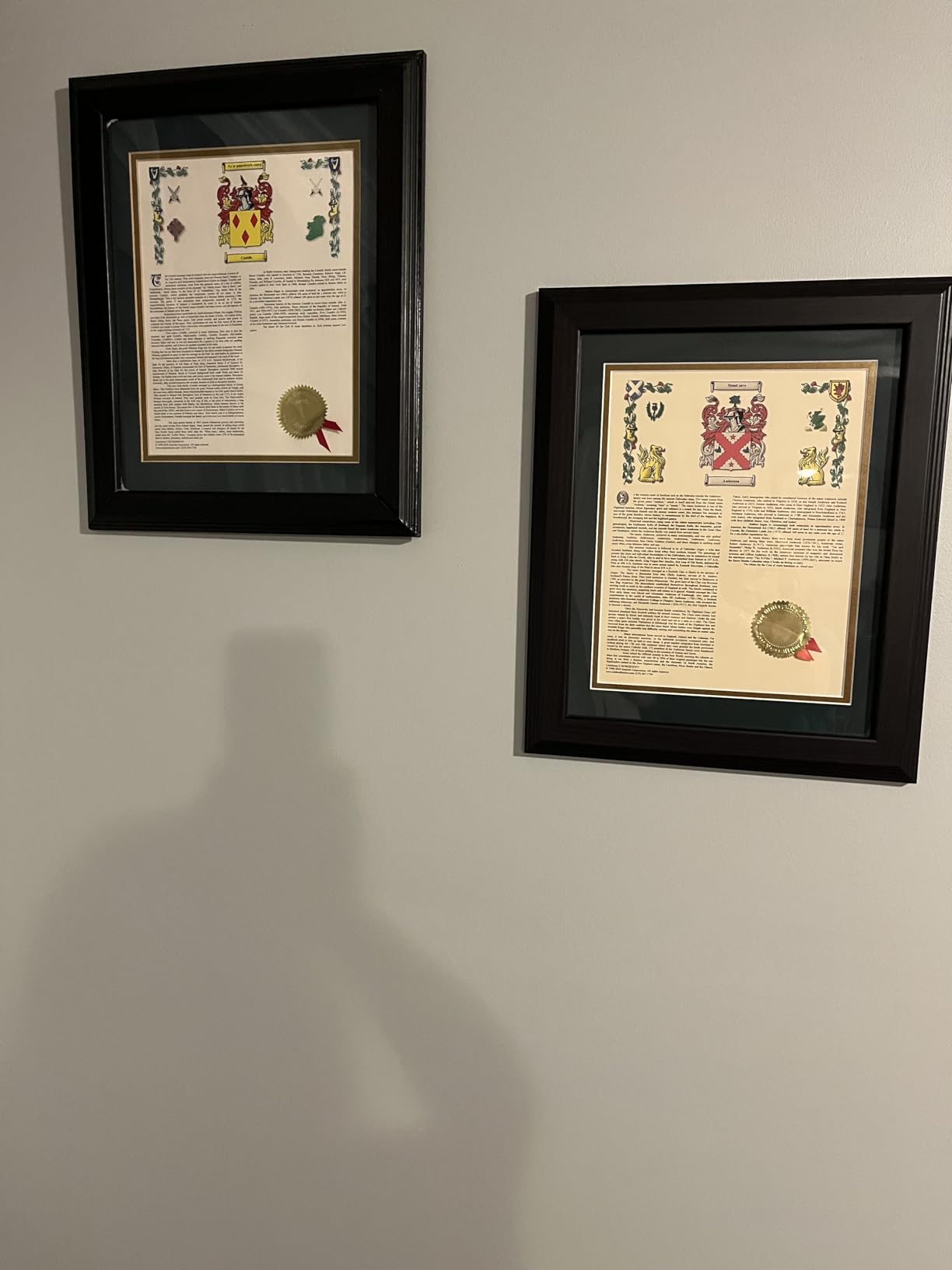 11 x 14 History with Coat of Arms - Walnut Framed Print customer photo 1
