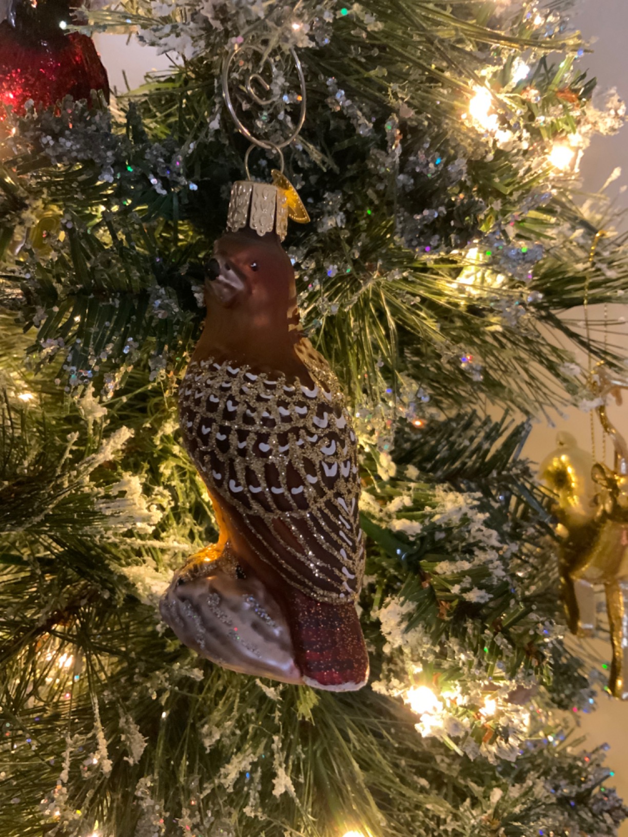 Old World Christmas Bird Watcher Collection Glass Blown Ornaments for Christmas Tree Egret, Great Egret 16116 customer photo 2
