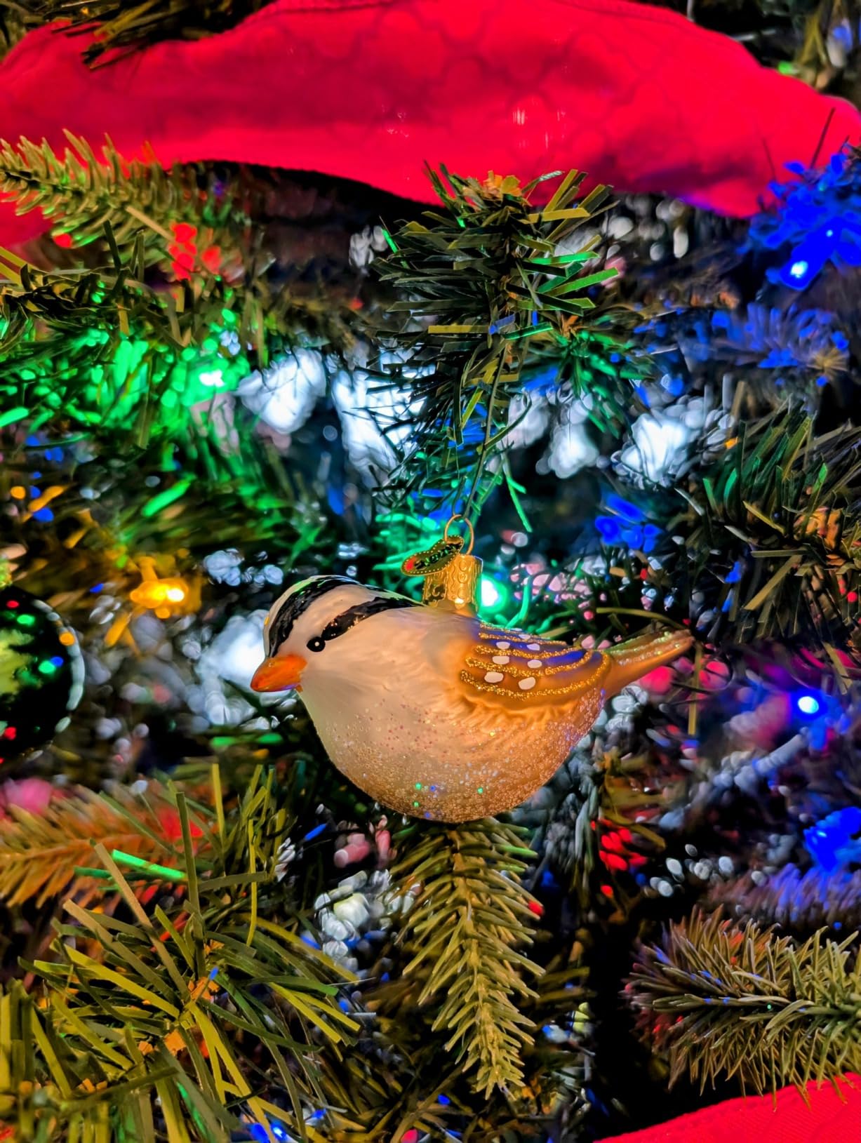 Old World Christmas Bright Blue Jay Glass Blown Ornament for Christmas Tree, Handcrafted Holiday Decoration, Bird Watcher Collection customer photo 1