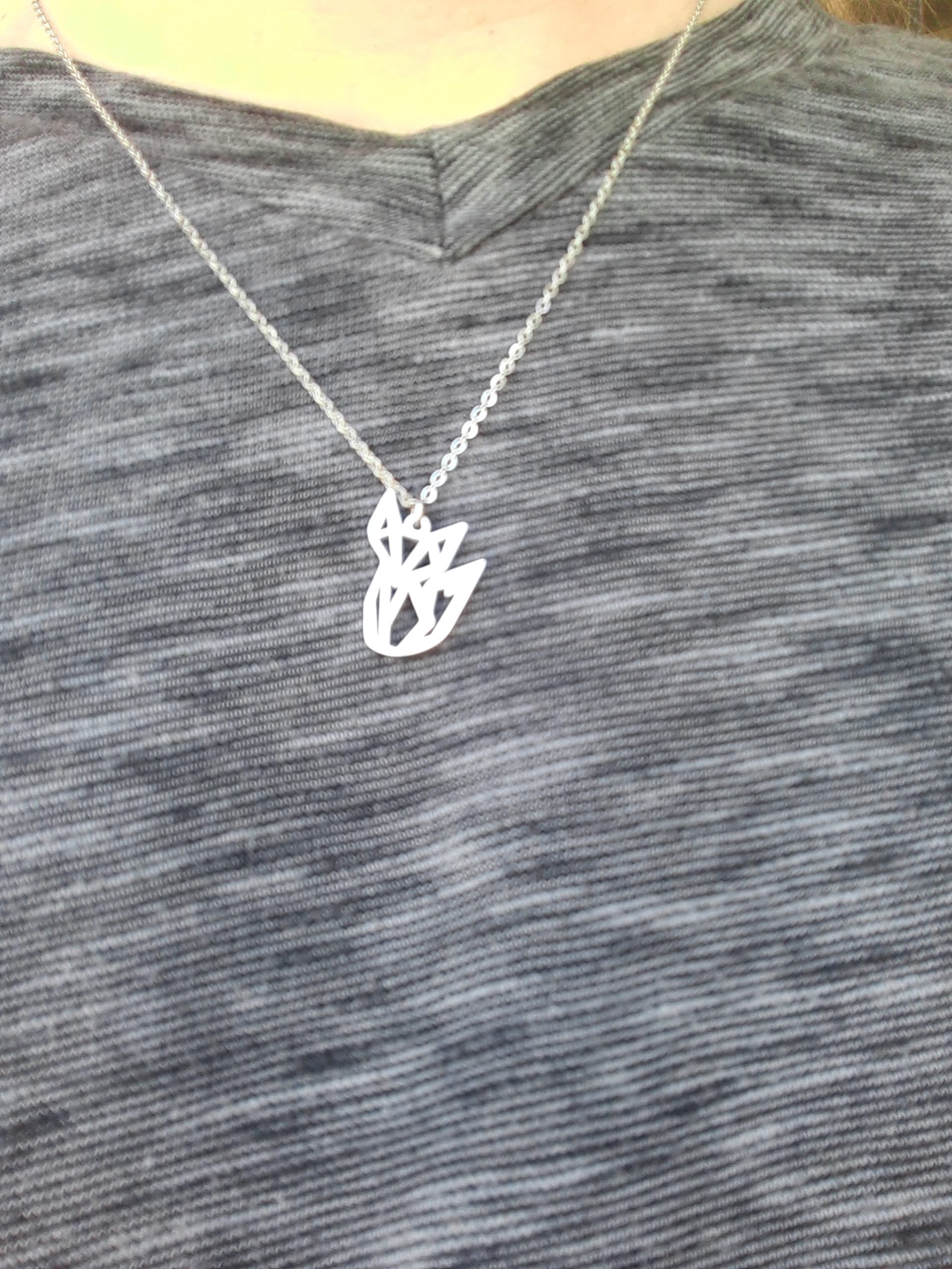 18K Rose Gold Plated Fox Pendant Necklace customer photo 2
