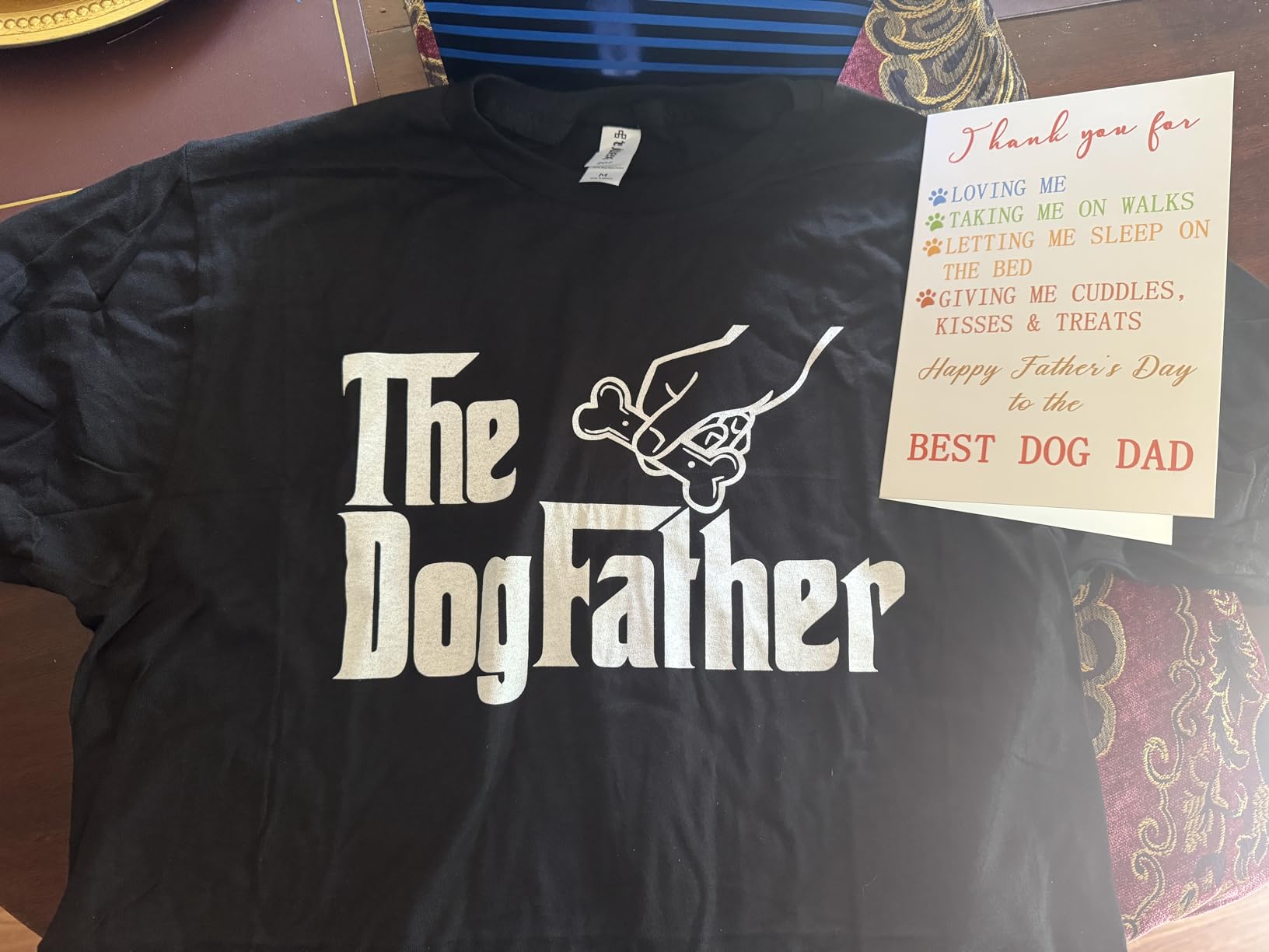 The Dogfather - Dog Father Dad Owner Funny Cute Pup Doggo Tee Fun Pet Humor Daddy T-Shirt for Men customer photo 2