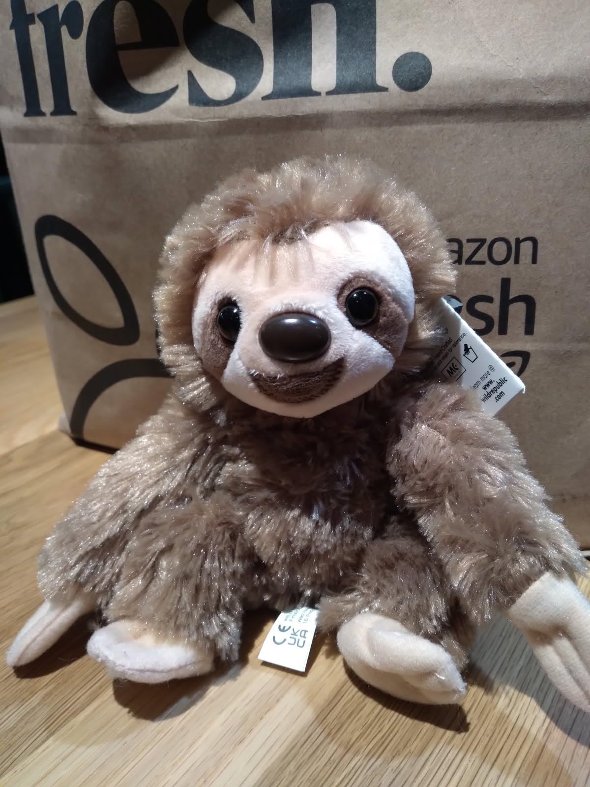 Wild Republic Hug'ems Mini Sloth Stuffed Animal - 7