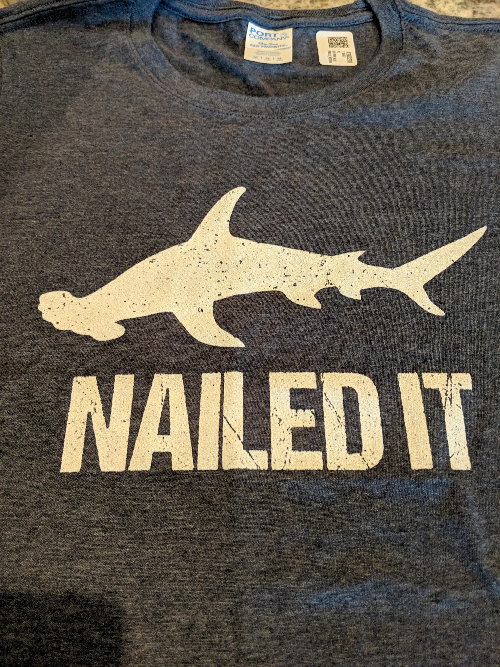 Nailed It Hammerhead Shark - Funny Shark T-Shirt customer photo 2