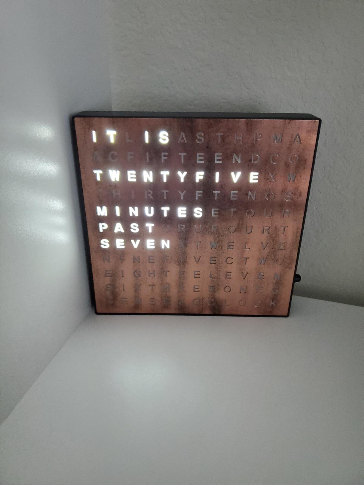 Sharper Image LED Word Digital Clock, 7.75
