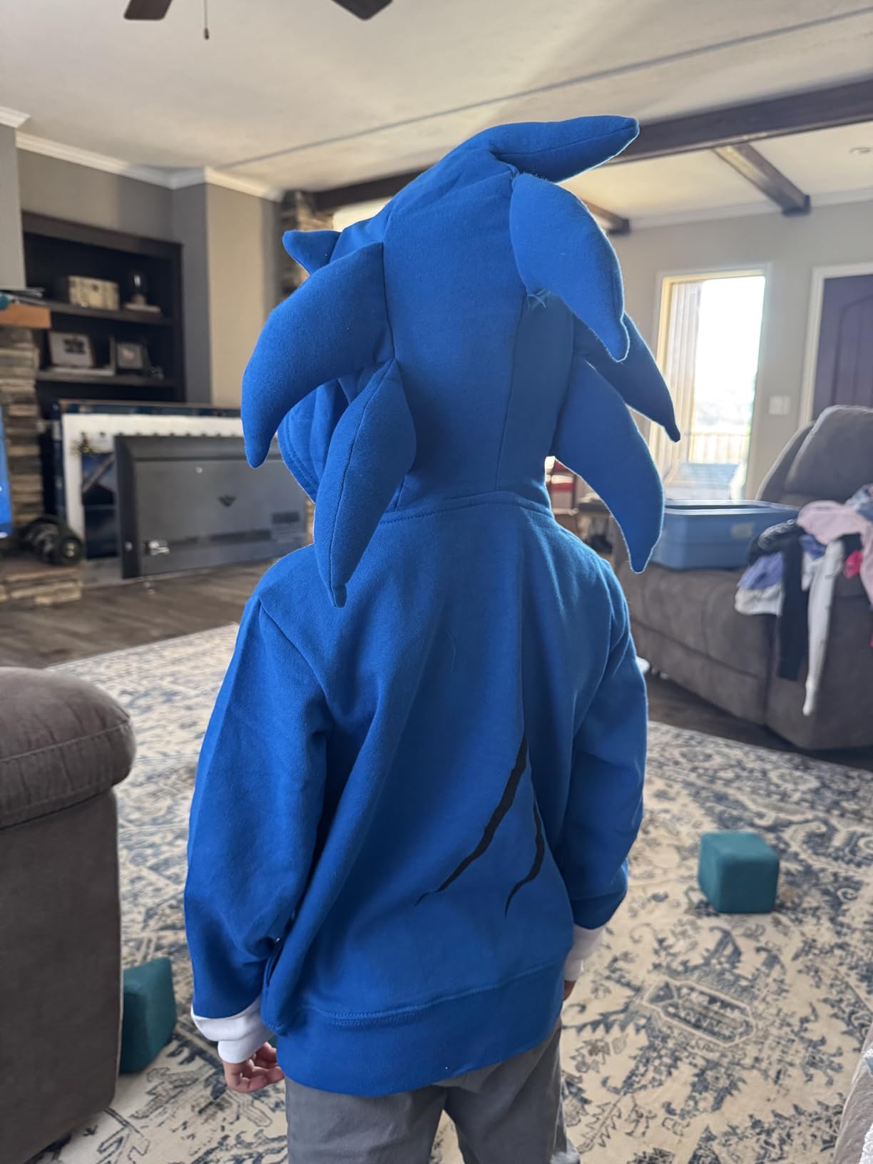 SEGA unisex child Sonic the Hedgehog Costume Hoodie Hooded Sweatshirt customer photo 2