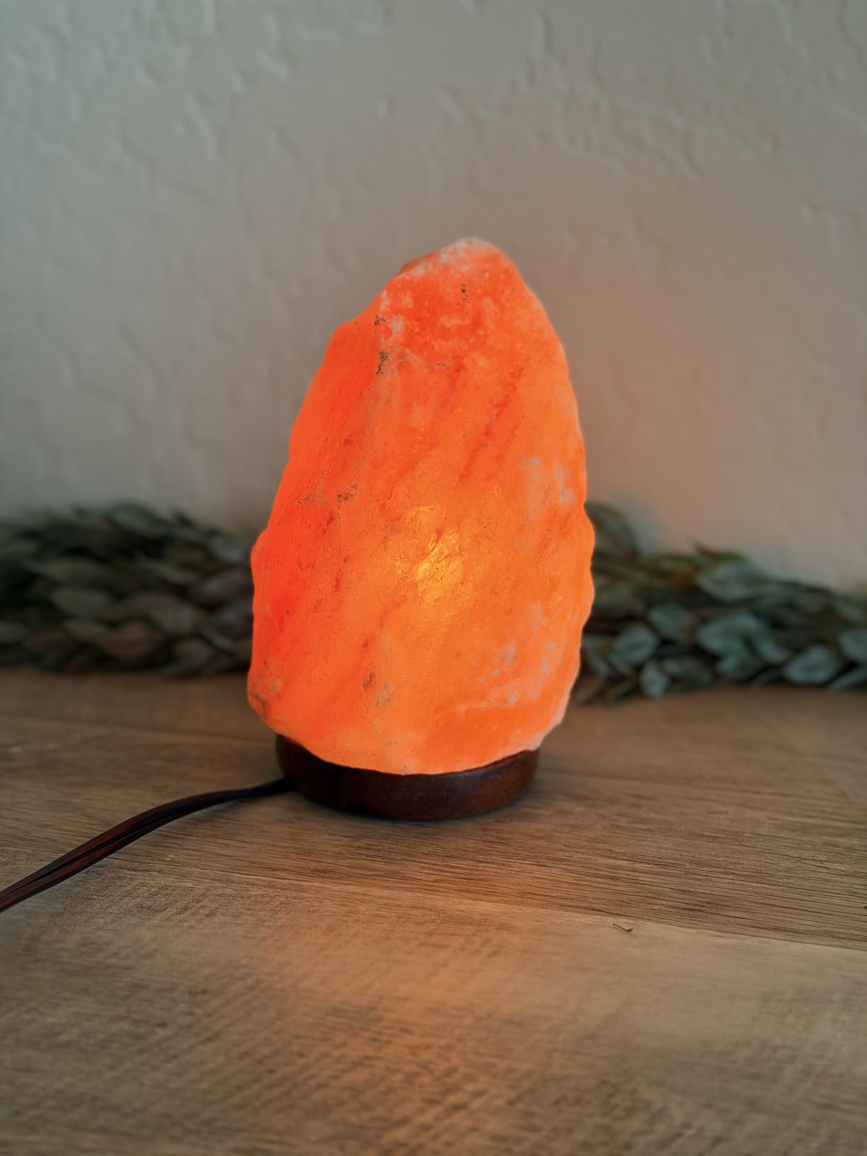 7 Inch Himalayan Salt Lamp with Dimmer Cord - Night Light Natural Crystal Rock Classic Wood Base Authentic from Pakistan customer photo 2