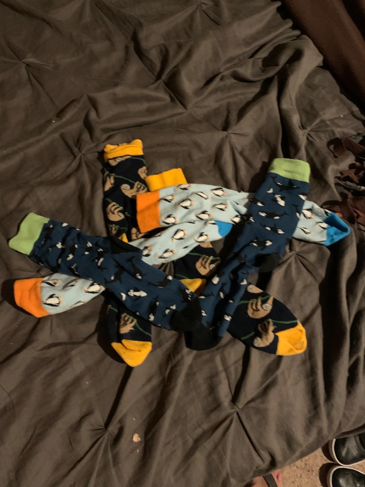 Men's Funny and Colorful Patterned Dress Socks for Men Fun and Crazy Casual Crew Socks Size 7-13 customer photo 1