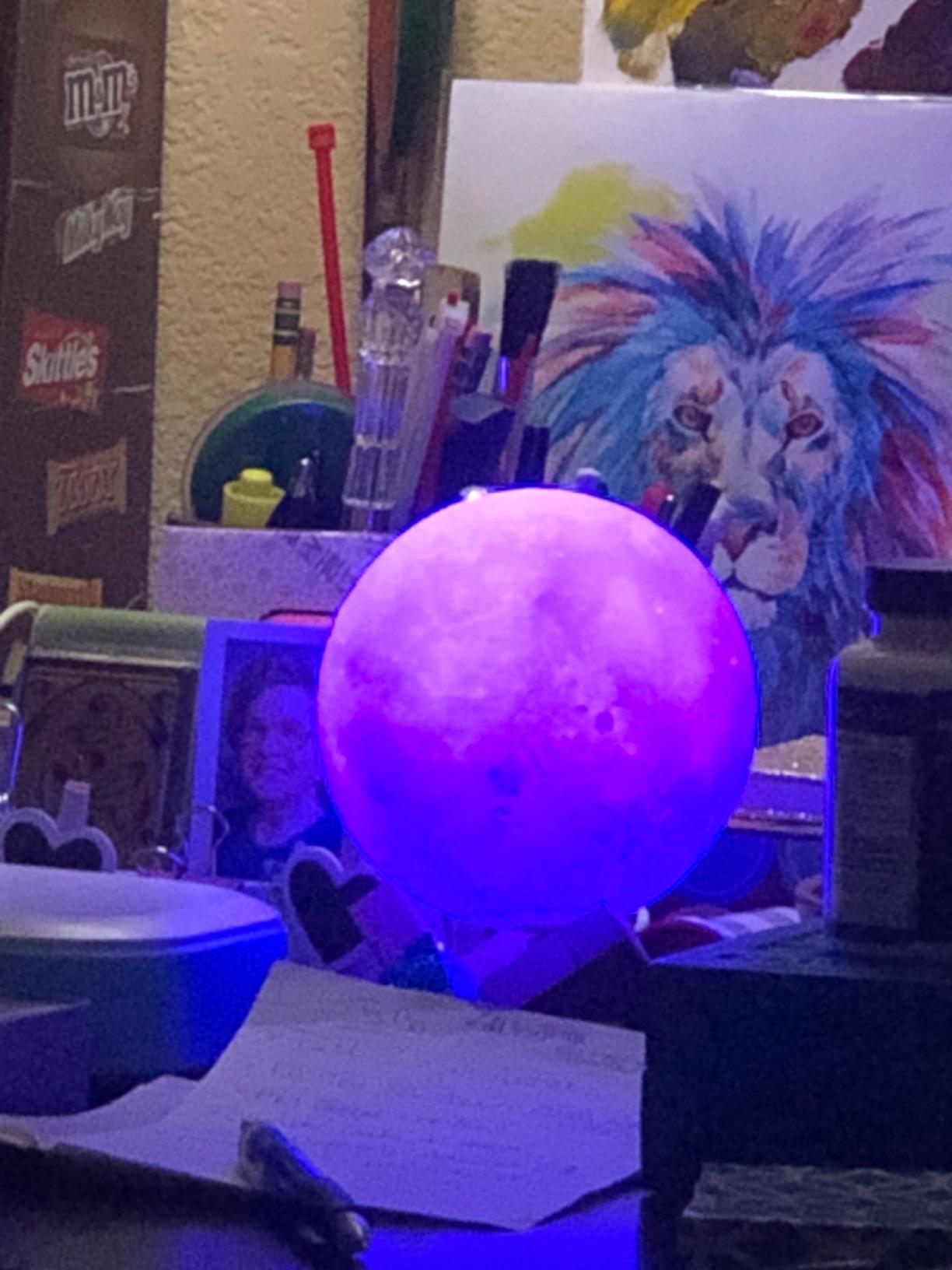 Moon Lamp, 16 Colors LED Night Light with Remote/Touch, Timer/Dimming 4.8in | 3D Printed Moon Light with Stand, 4 Modes, Kids Night Light for Bedroom Decor, Gifts for Kid Friend for Birthday Christmas customer photo 1