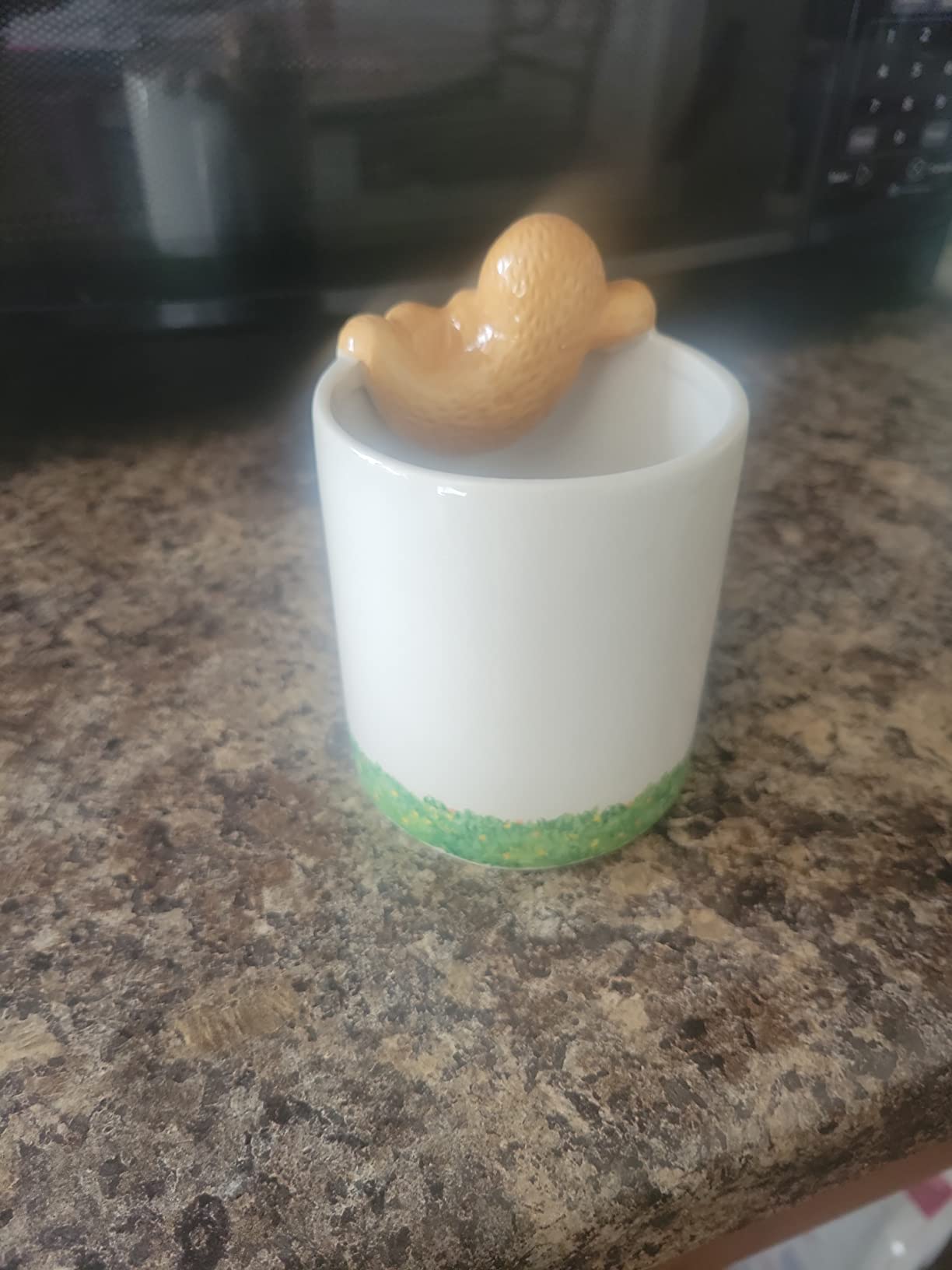 Lily's Home Black Cat Coffee Mug - 9 oz Ceramic 3D Novelty Cup with Goldfish Design, Dishwasher & Microwave Safe customer photo 1