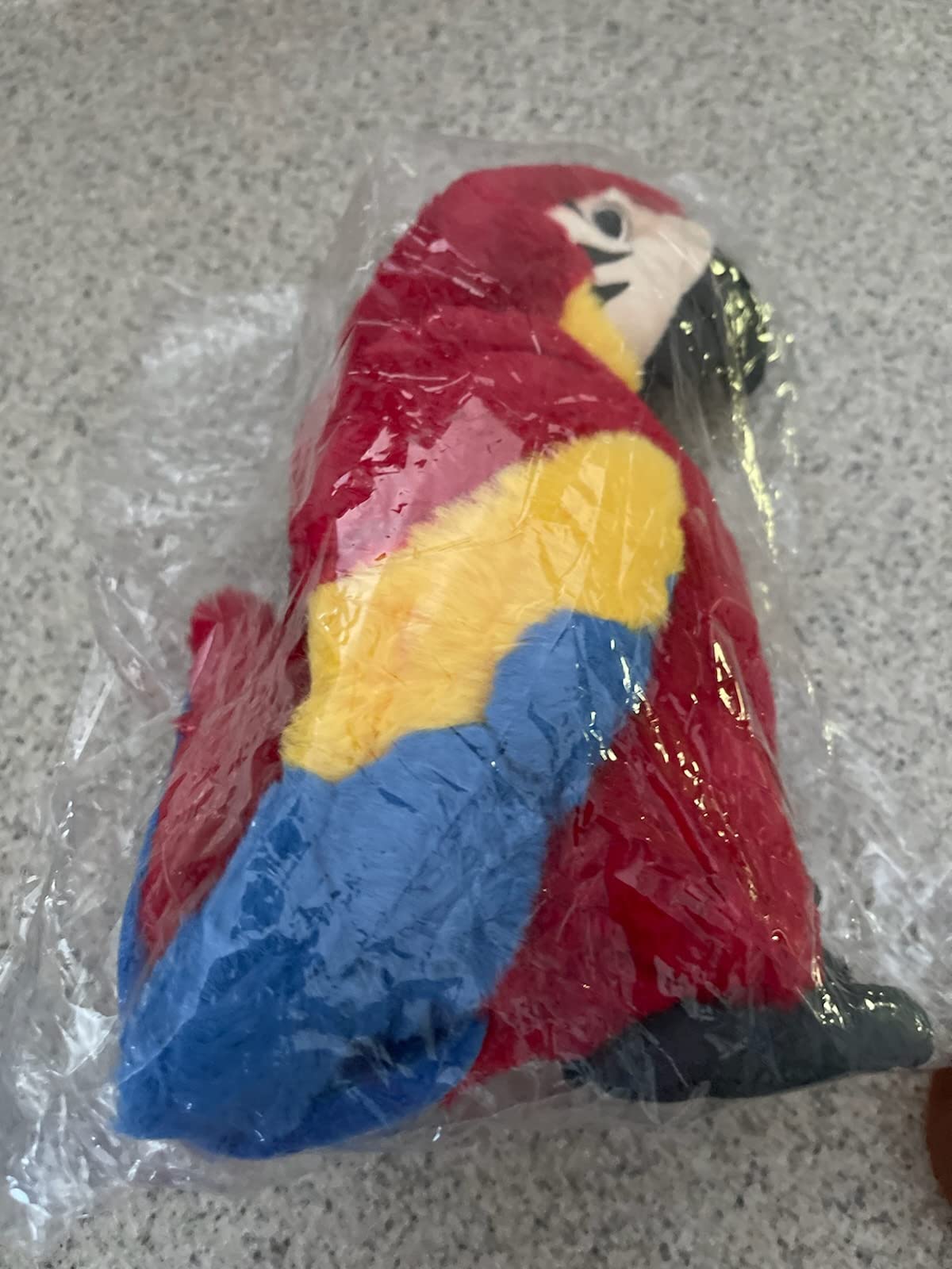 Levenkeness Macaw Parrot Plush, Red Bird Stuffed Animal Plush Toy Doll Gifts for Kids 9.8