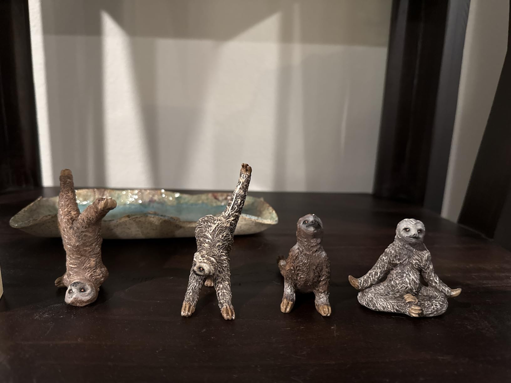 Yoga With Sloths Figurines Set of Five - 3 Inch Sloth Statue Action Figures, Yoga Decor Poses customer photo 1