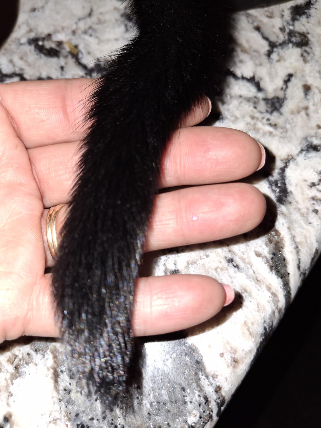 Fosrion Real Mink Tail Fur Key Chain Hook Ring for Offic Motor Car Jeep Truck Motorcycle motorbike customer photo 2