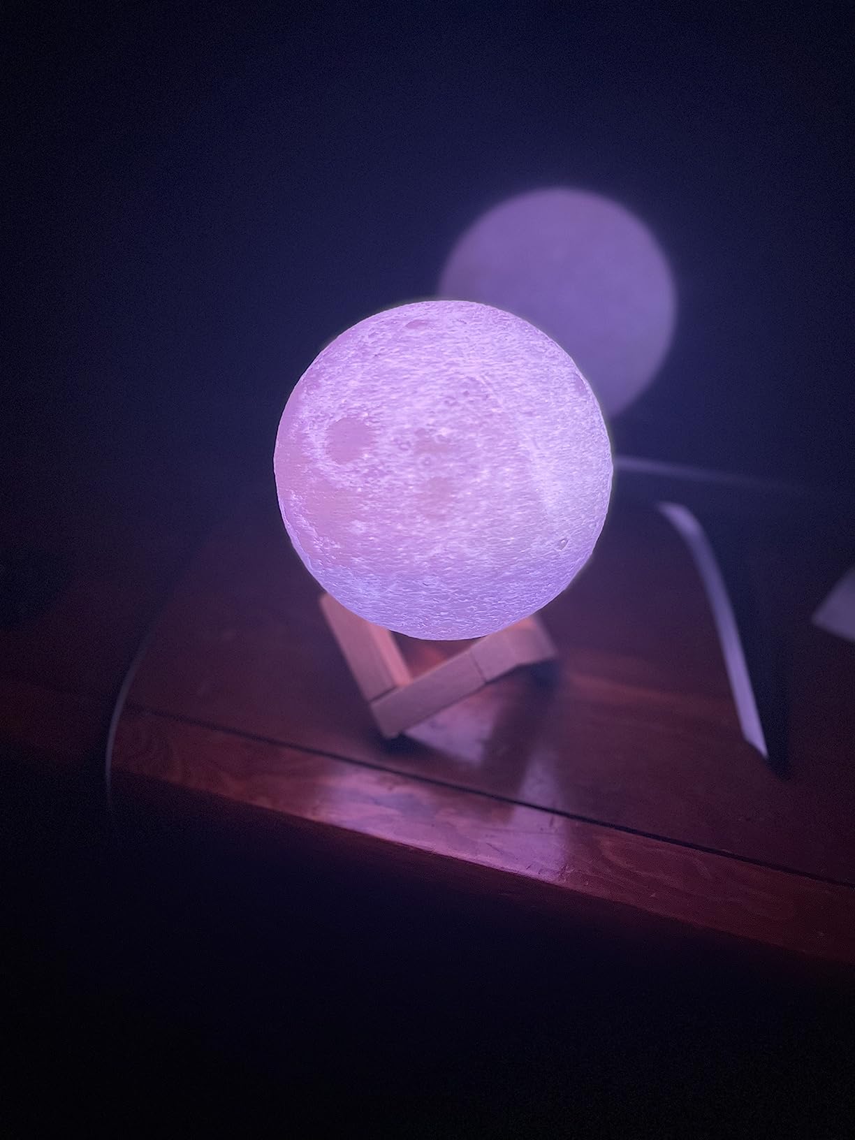 4.7 Inch Moon Lamp for Adults - 16 Color LED Light Up Moon Ball, Realistic 3D Night Light with Remote & Timer - Unique Thanksgiving Gifts customer photo 1