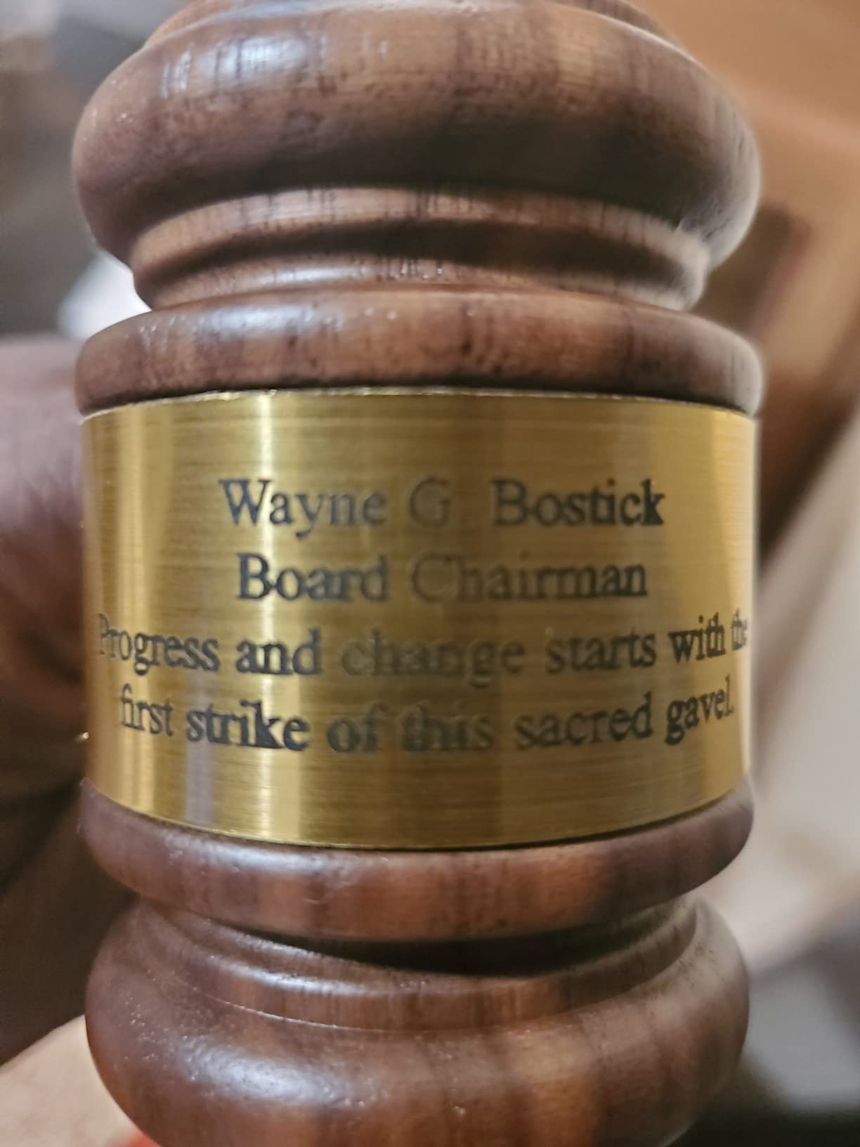 Personalized Walnut Gavel w/Square Sound Block customer photo 1