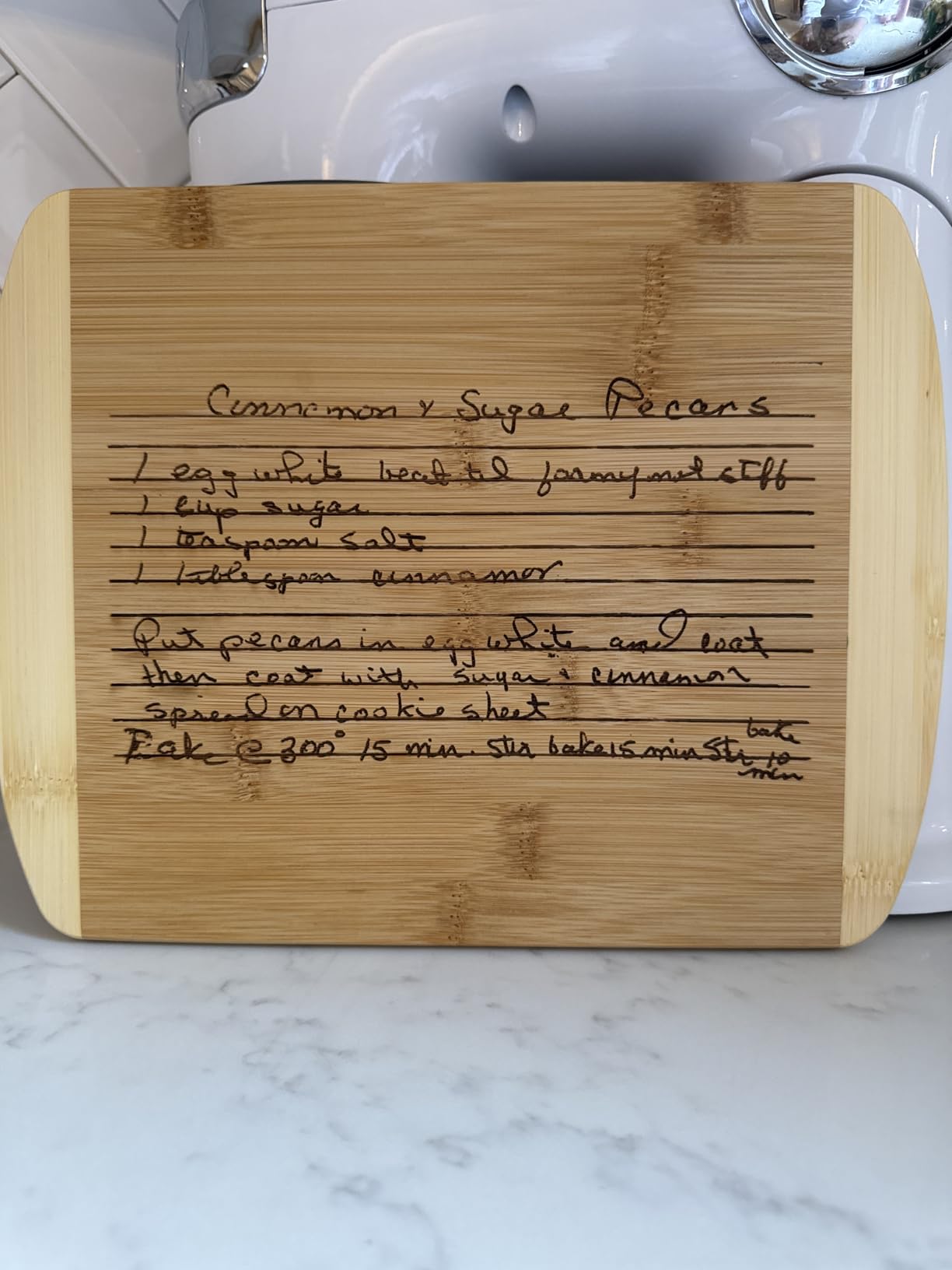 Personalized Wooden Custom Recipe Cutting Board (Thick), Handwritten Engraved, Recipe | Family Recipe, Family Heirloom Gift | Charcuterie, Meat, Cheese | Grandma Mom Mother Gift customer photo 1