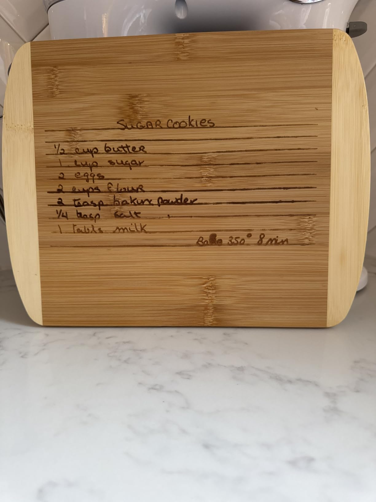 Personalized Wooden Custom Recipe Cutting Board (Thick), Handwritten Engraved, Recipe | Family Recipe, Family Heirloom Gift | Charcuterie, Meat, Cheese | Grandma Mom Mother Gift customer photo 2