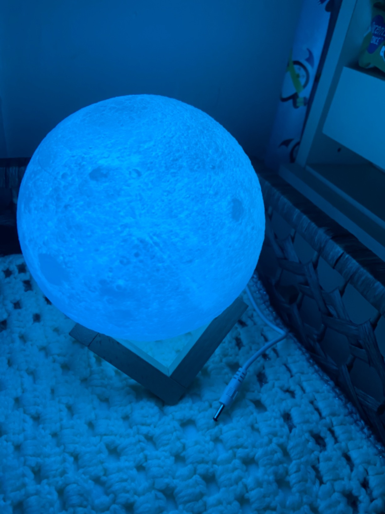 5.9 Inch Moon Lamp for Adults - 16 Color LED Light Up Moon Ball, Large Realistic 3D Night Light with Remote & Timer - Unique Thanksgiving & Gifts customer photo 1